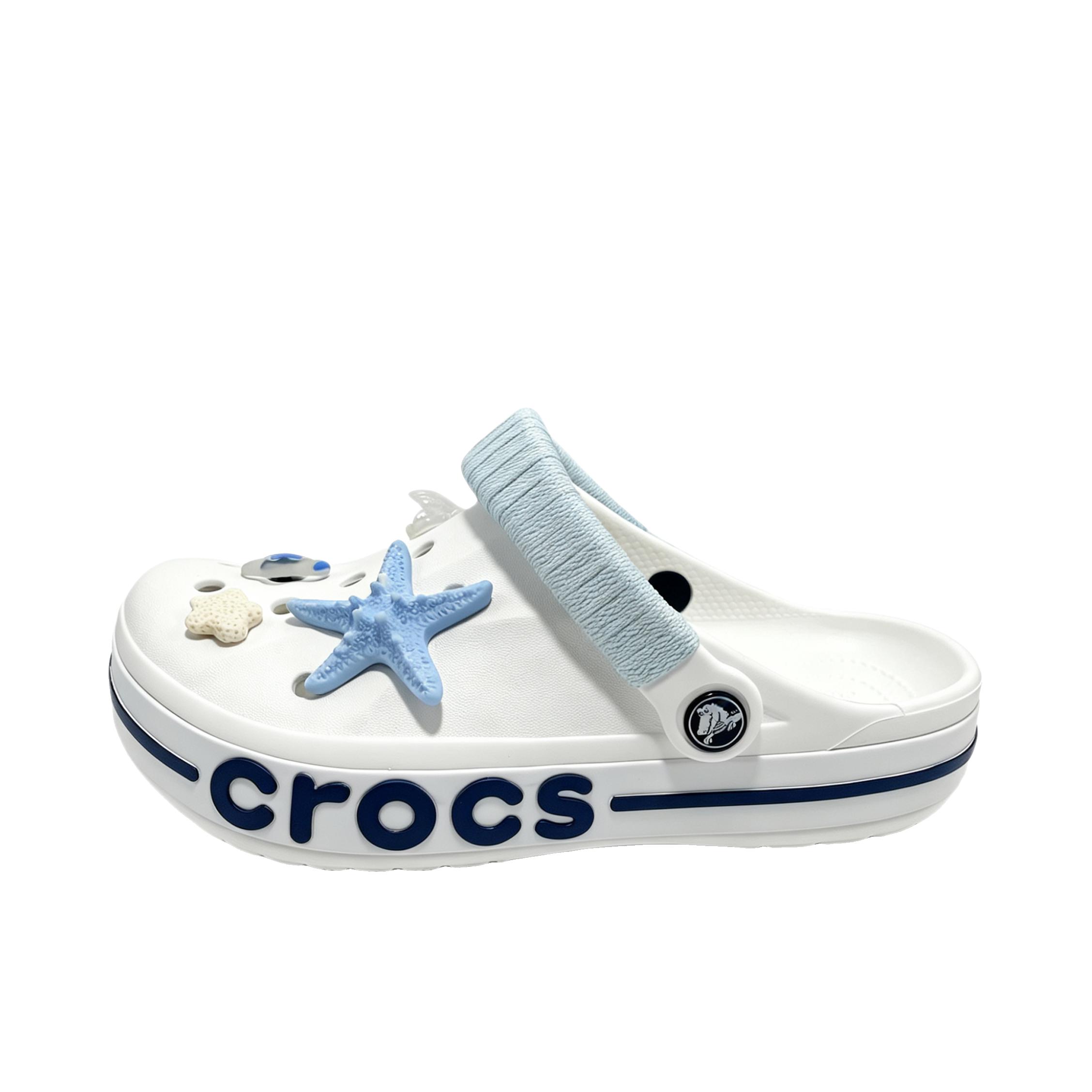 推荐商品：定制款 Crocs/卡骆驰 Bayaband Clog 洞洞鞋凉鞋 百搭舒适防滑炫纹跃动 海边日记