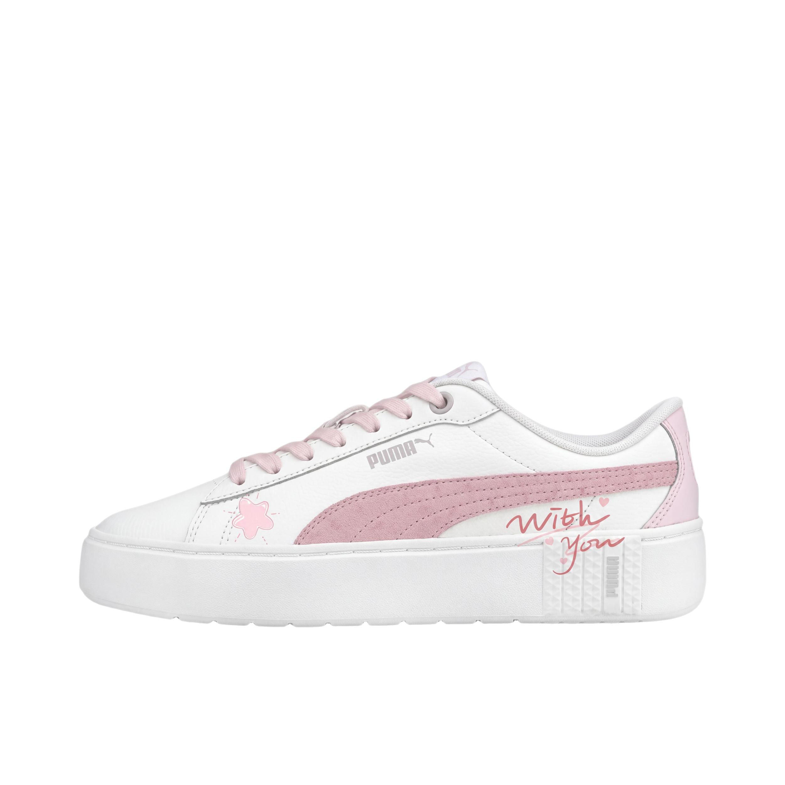 推荐商品：【定制球鞋】 Puma/彪马 Smash Platform 板鞋 防滑耐磨舒适轻便潮流百搭 女款/粉韵心动