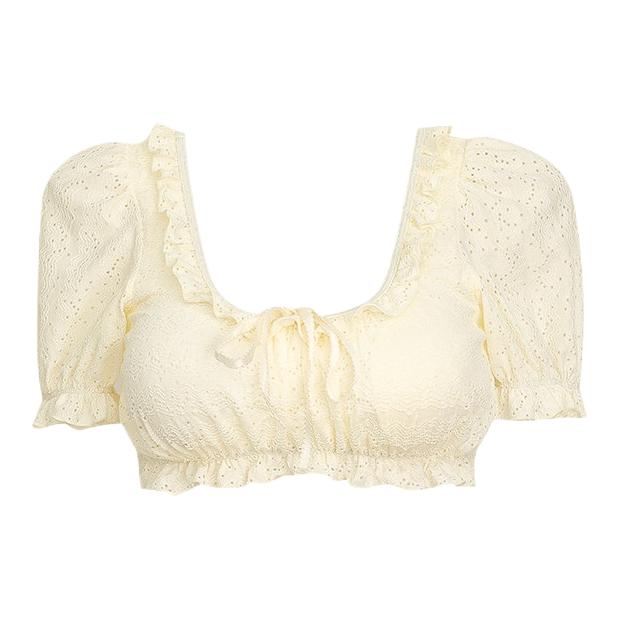 推荐商品：Weswim/薇斯慕 2026SS 蕾丝亲肤透气泳衣 女装 V2715 乳白