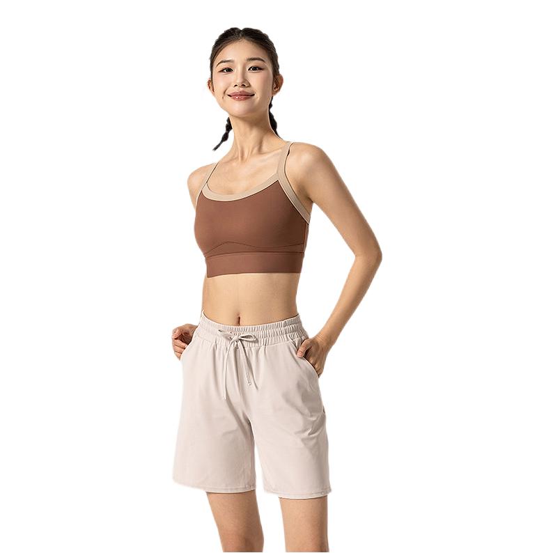 推荐商品：HORMOVE ACTIVE/荷动 防震速干美背外穿运动内衣 女装 HOR-SY2059 茶棕
