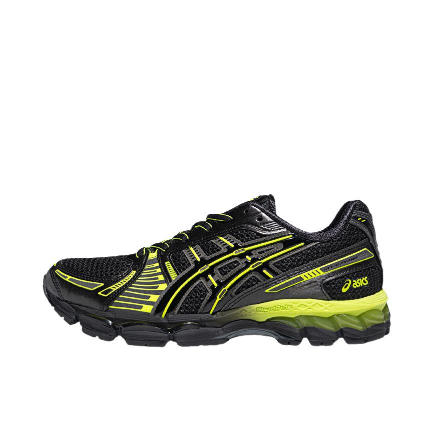 推荐商品：Asics/亚瑟士 Gel-Kayano 12.1 跑鞋 防滑低帮休闲圆头贴合支撑 ATMOS联名/黑色/黄色