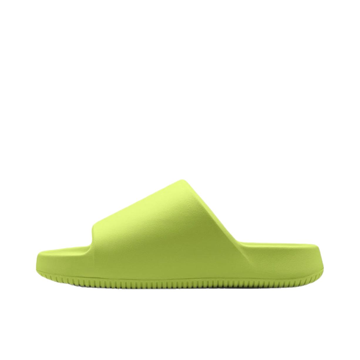 推荐商品：Nike Calm Slide 抓地 防滑耐磨 回弹 增高 防水 一字 拖鞋 纯绿色