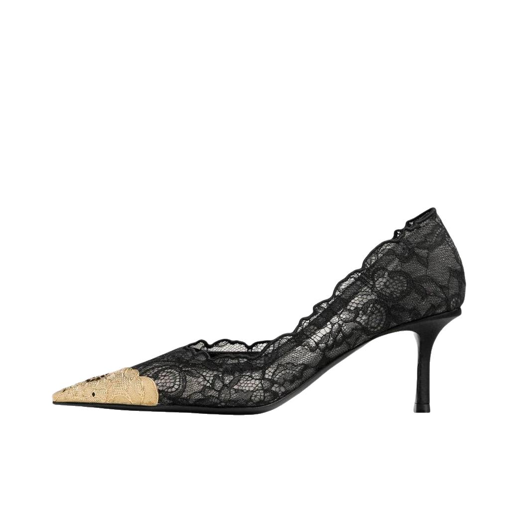 推荐商品：Jimmy Choo Faiz 高跟鞋 蕾丝时尚百搭 黑色