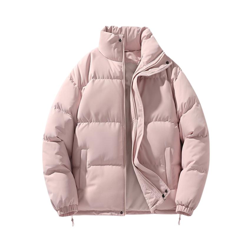 推荐商品：wearx/完型 保暖加厚直筒型拉链长袖棉服 WXS500609 高领/粉