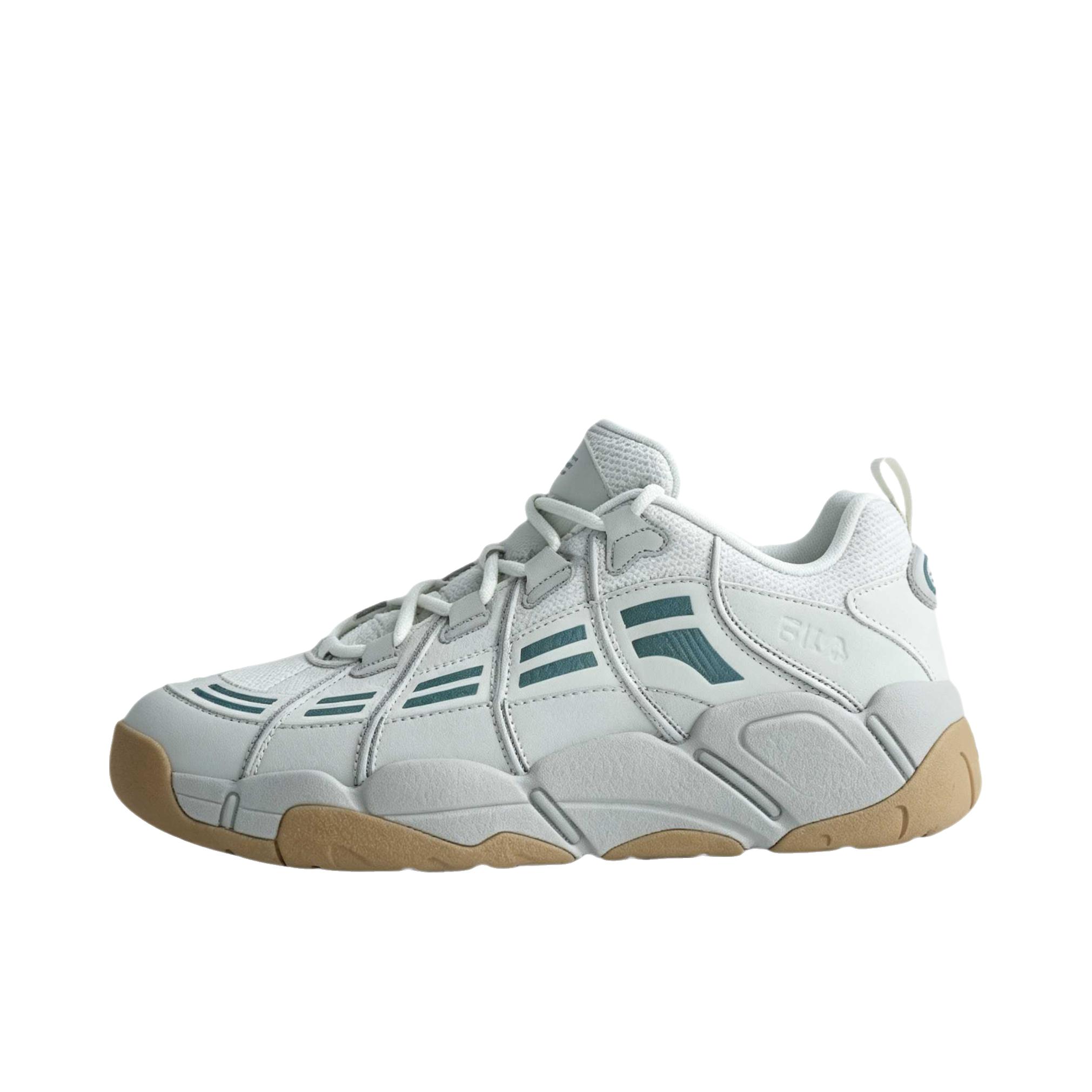 推荐商品：FILA/斐乐 BASKET 老爹鞋 合成革织物圆头 雾霾灰/雾珠灰