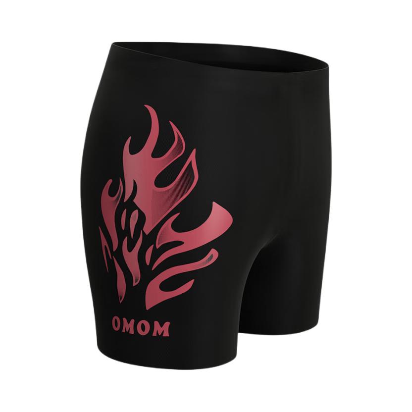推荐商品：OMOM 防尴尬速干平角泳裤 2302 黑