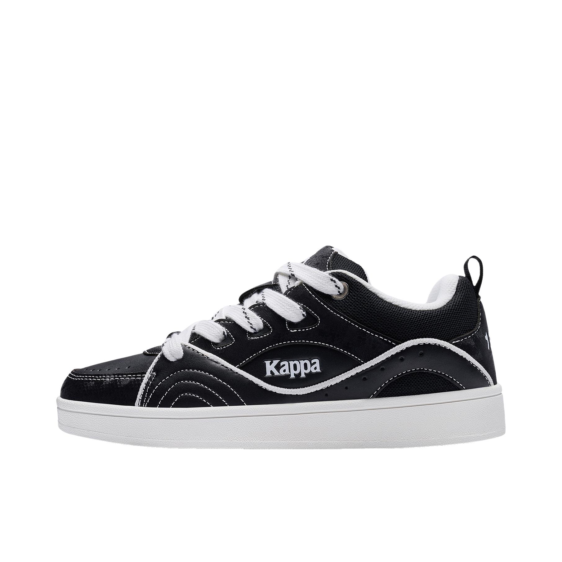 推荐商品：Kappa 板鞋 情侣复古校园百搭 K0GY5CC44CE 黑色/经典白