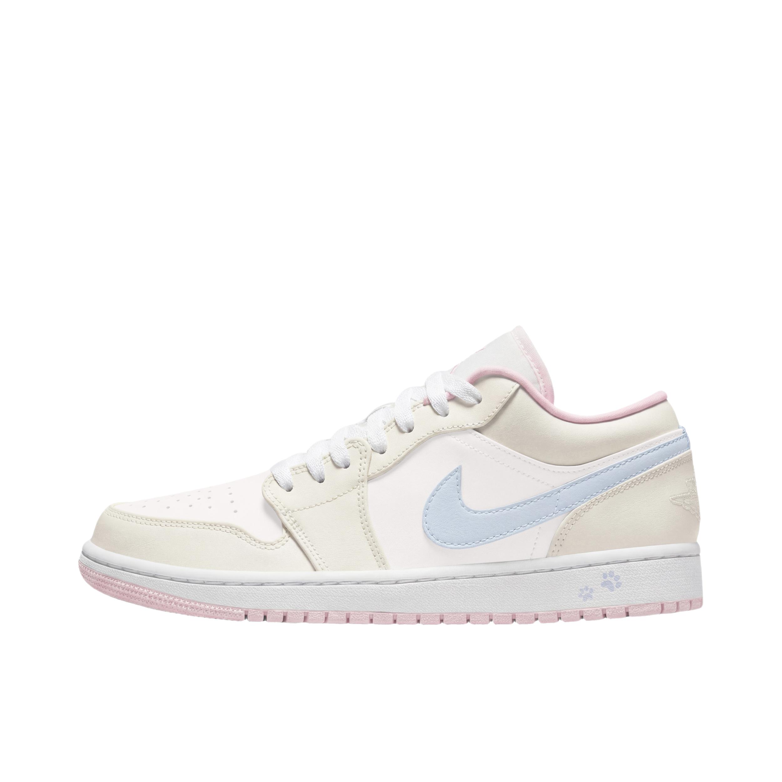 推荐商品：【定制球鞋】Air Jordan 1 减震 耐磨 透气 平跟 复古 潮流 简约 包裹性 防滑 轻便 支撑 增高 板鞋 GS款/晴空