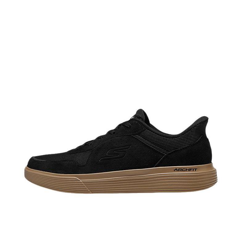 推荐商品：Skechers/斯凯奇 MEN'S GO WALK 运动休闲鞋 系带舒适百搭耐磨 黑色