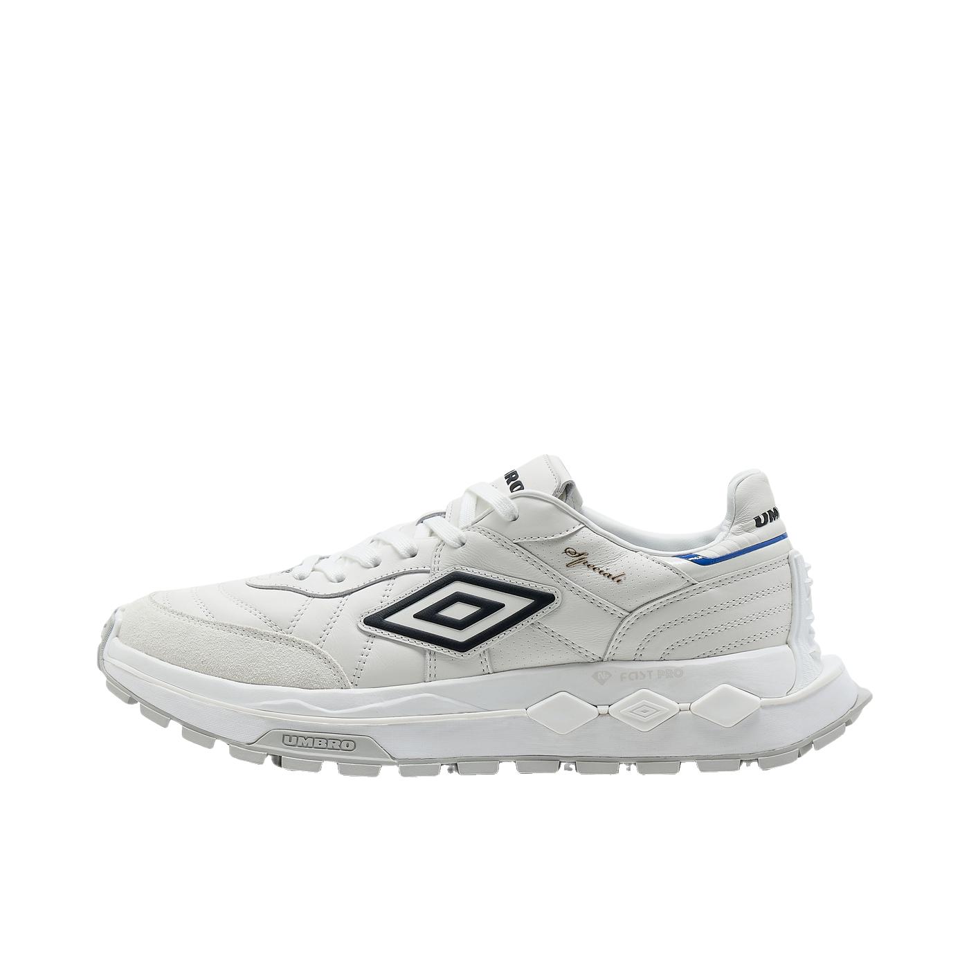 推荐商品：Umbro 头层牛皮 系列 足球文化 运动休闲鞋 牛皮 茵宝白