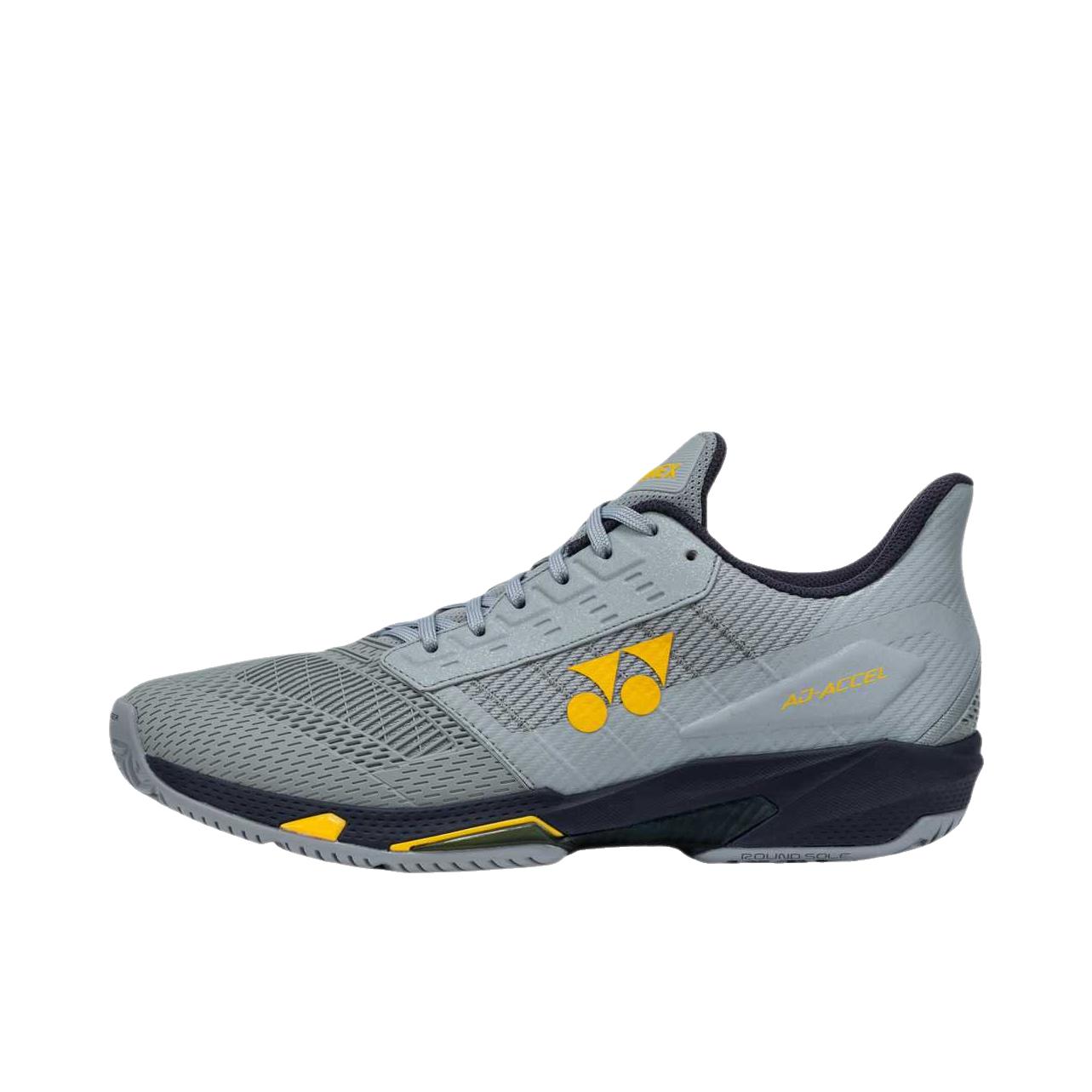 推荐商品：YONEX/尤尼克斯 Adaccel 网球鞋 圆头系带 灰色/黄色