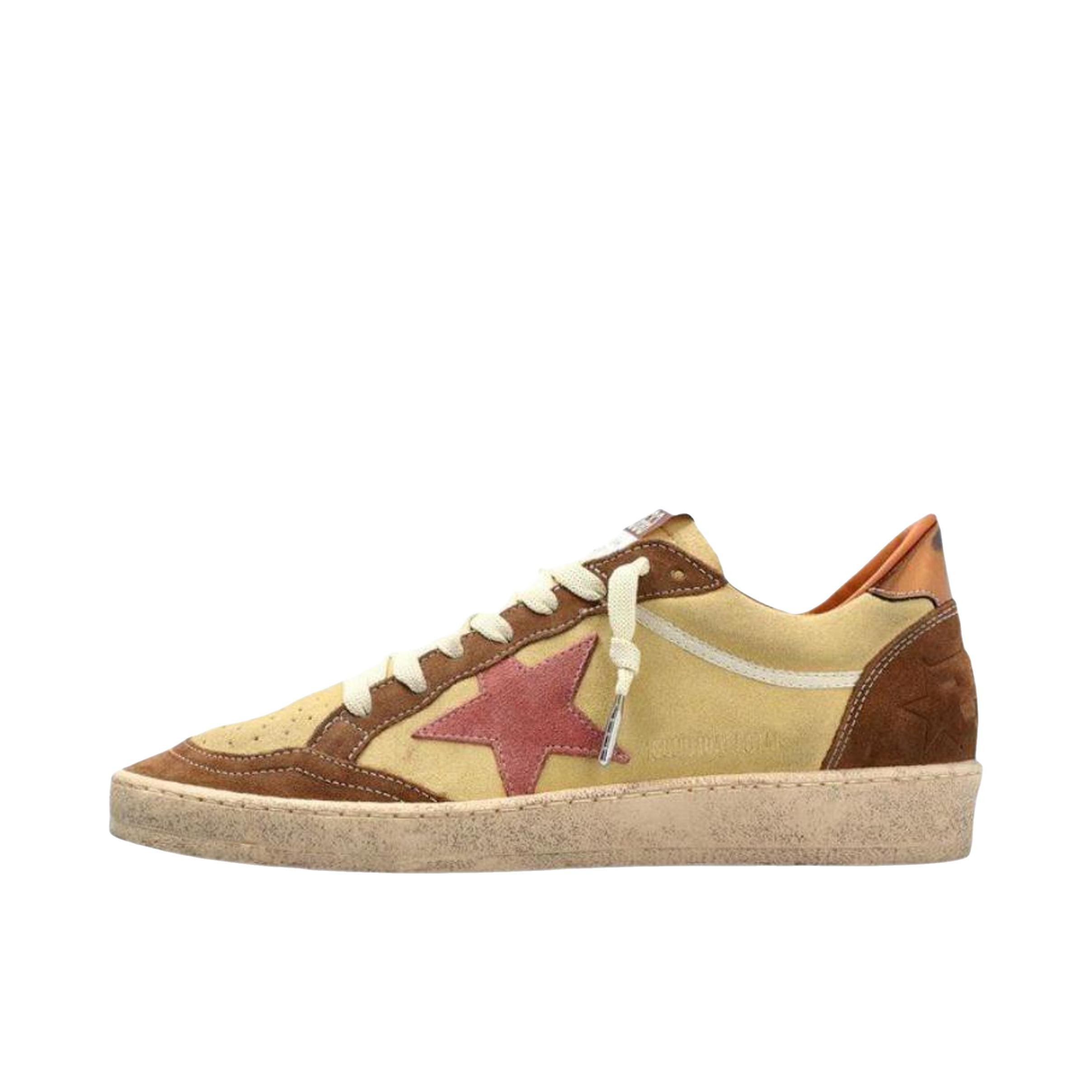 推荐商品：GOLDEN GOOSE Ball Star 板鞋 圆头系带防滑耐磨 女款/浅褐色