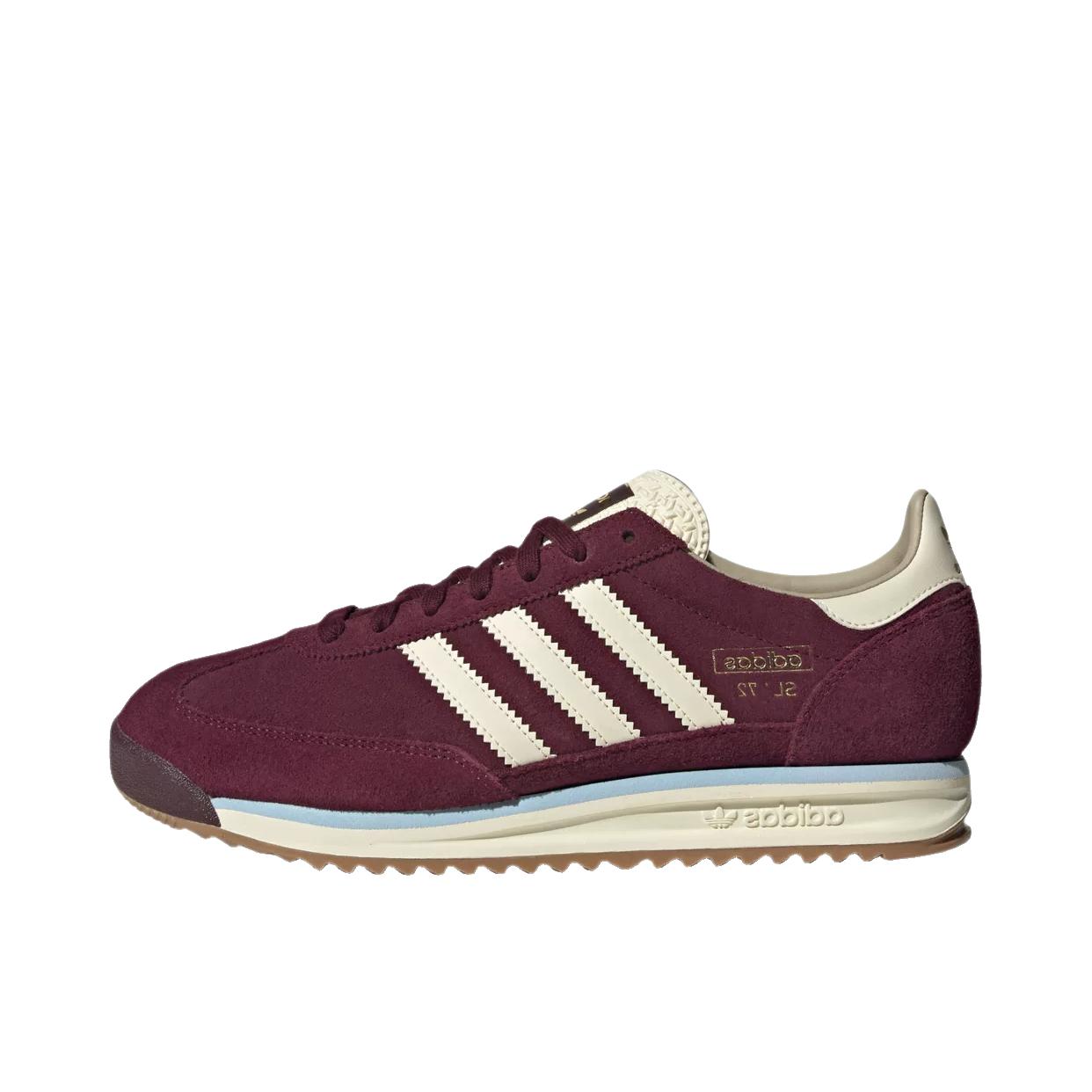 推荐商品：adidas Originals SL 72 RS 运动休闲鞋 耐磨舒适橡胶圆头 酱紫色/乳白色/粉色/蓝色