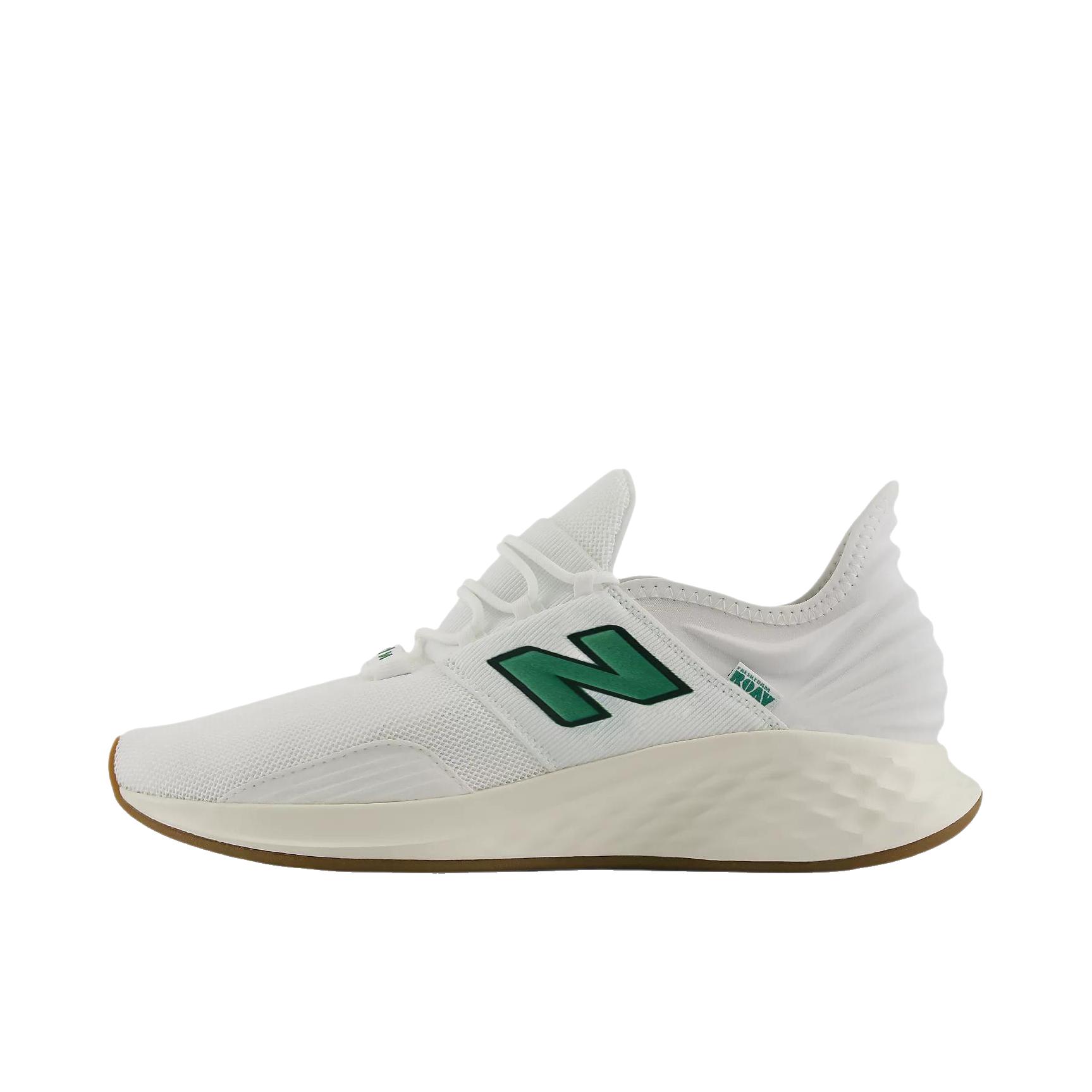 推荐商品：New Balance Fresh Foam Roav 防滑耐磨 舒适百搭 缓震透气 圆头 户外 运动休闲鞋 D宽/奶白色/绿色