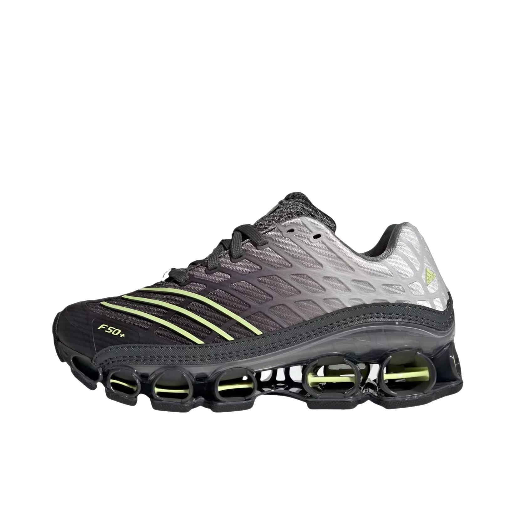 推荐商品：adidas Megaride F50 跑鞋 舒适耐磨防滑贴合足球风 大童/核心黑/冰冻柠檬/灰色