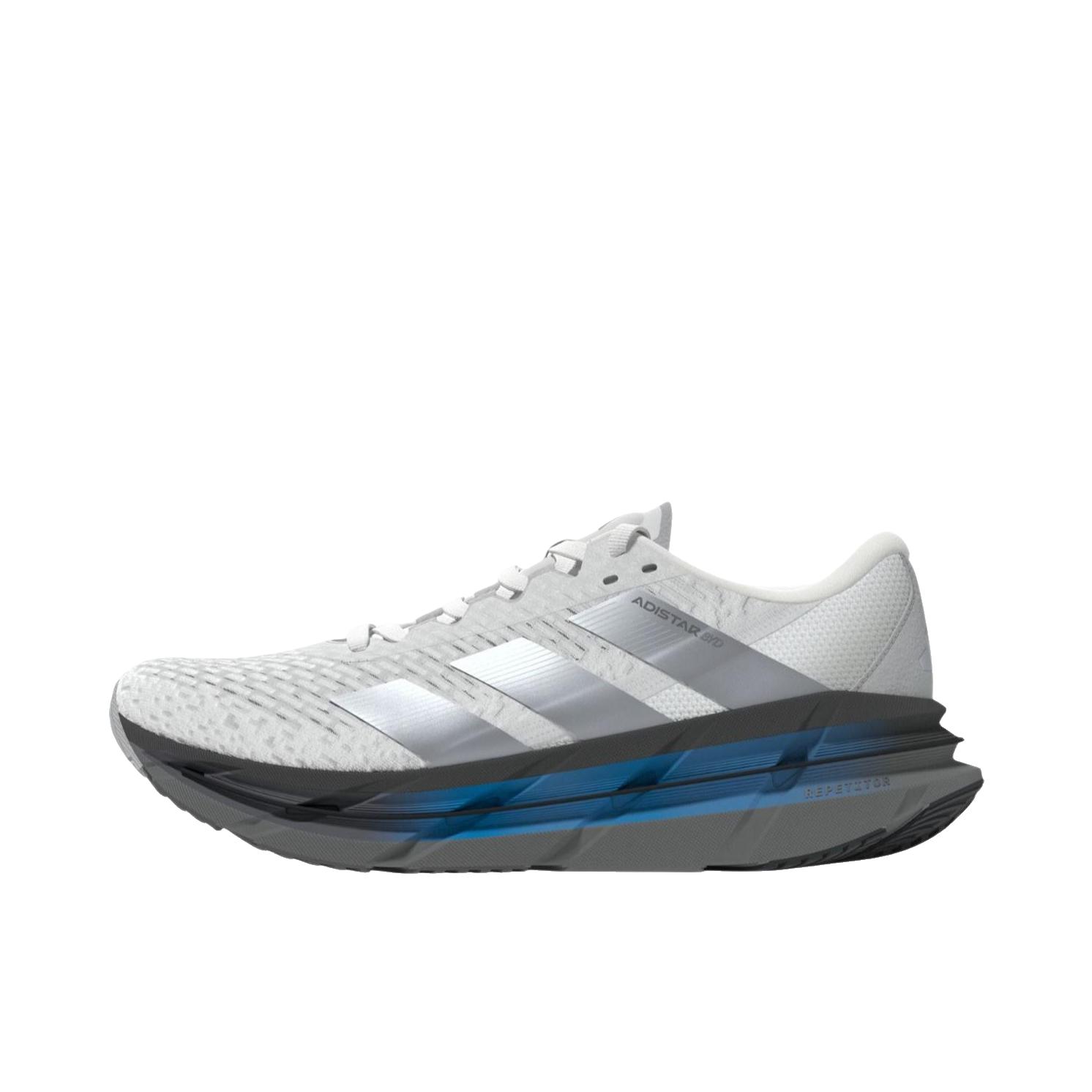 推荐商品：adidas Adistar BYD 跑鞋 防滑耐磨舒适透气减震低帮支撑长跑贴合 奶白色