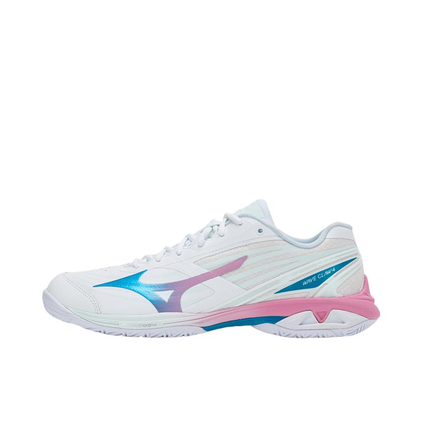 推荐商品：Mizuno/美津浓 Claw 鹰爪4 羽毛球鞋 轻量减震耐磨防滑快速抗扭 炫彩粉