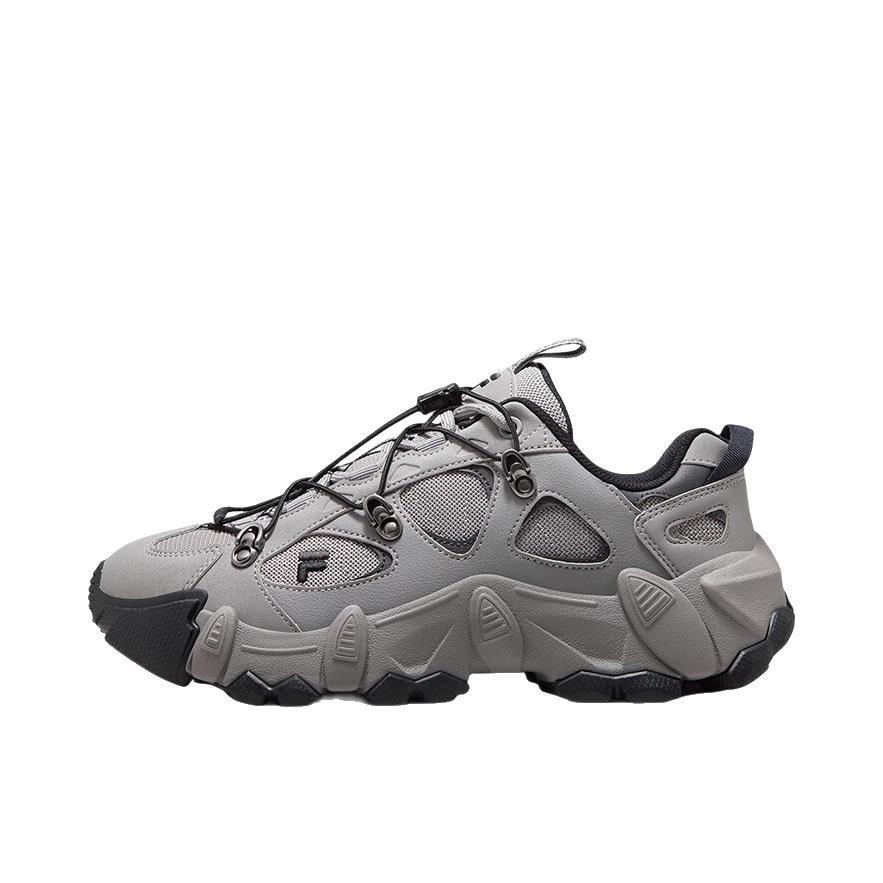 推荐商品：FILA/斐乐 EXOCET山脉鞋 登山鞋 户外鞋 舒适百搭防滑耐磨 法兰绒灰/骏马黑