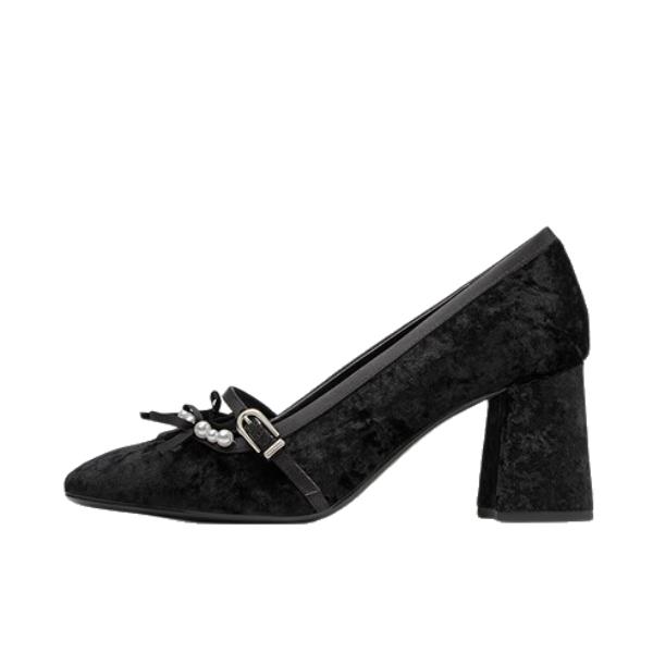 推荐商品：CHARLES&KEITH 高跟鞋 时尚蝴蝶结 CK1-61720278 黑色