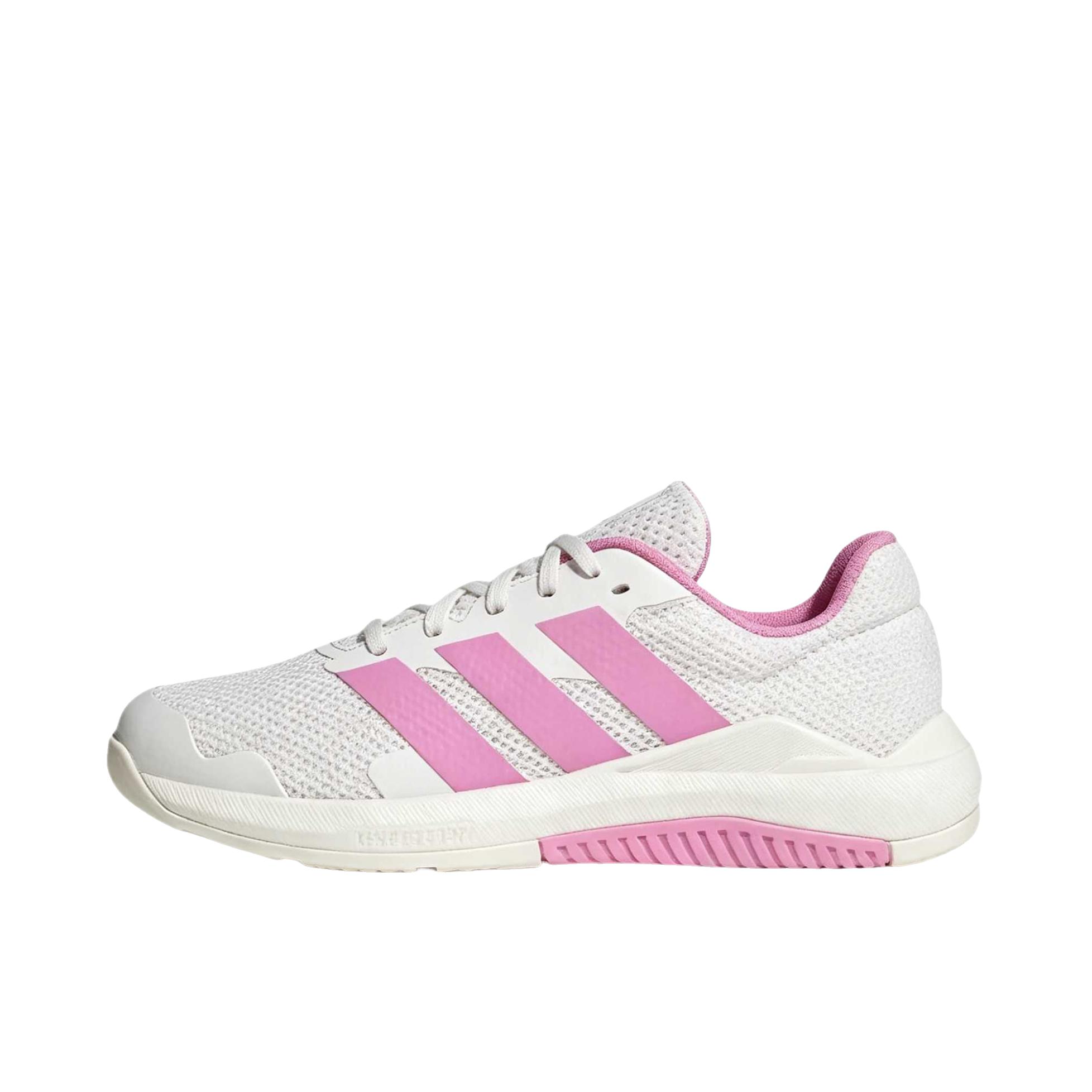 推荐商品：adidas Dropset Base 训练鞋 百搭支撑低帮厚底 女款/粉笔白/圣特罗皮克花红
