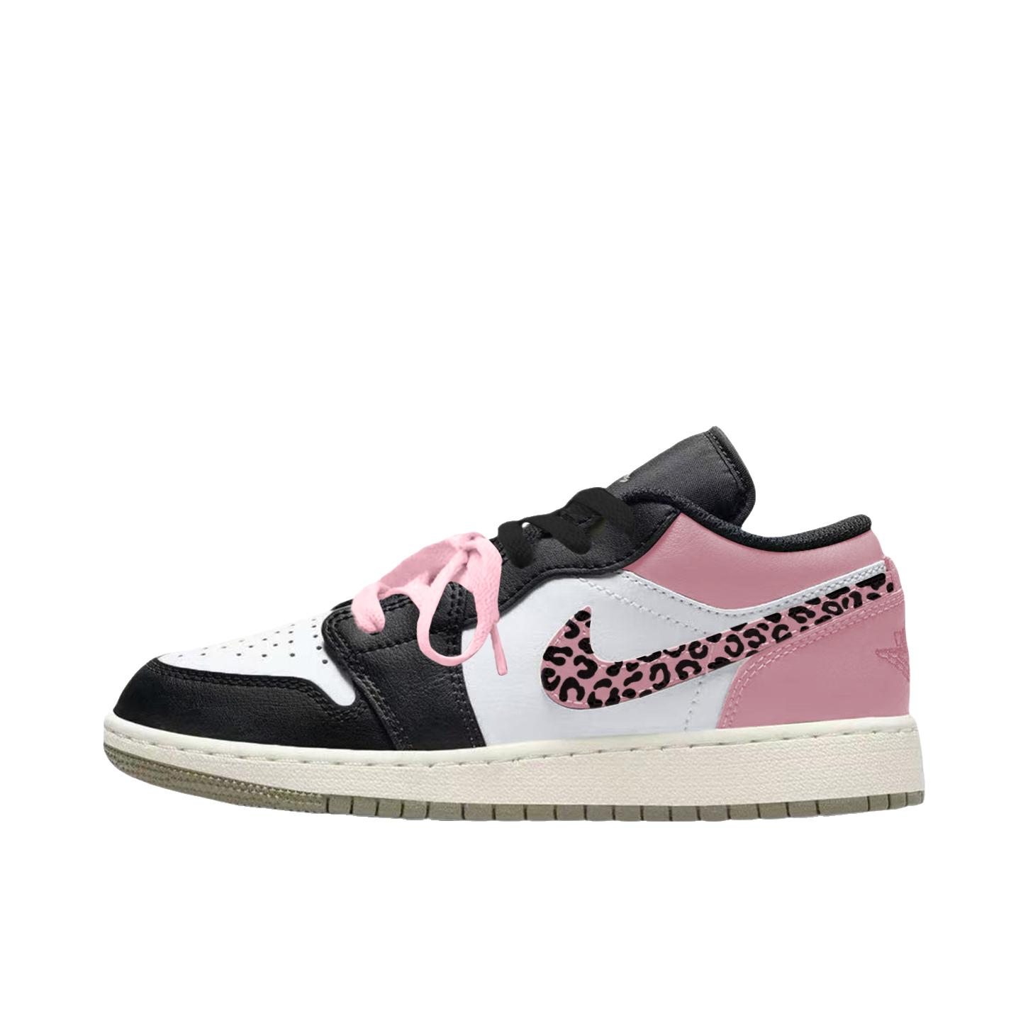 推荐商品：【定制球鞋】Air Jordan 1 减震 耐磨 透气 平跟 复古 潮流 简约 包裹性 防滑 轻便 支撑 增高 板鞋 大童/甜野黑粉