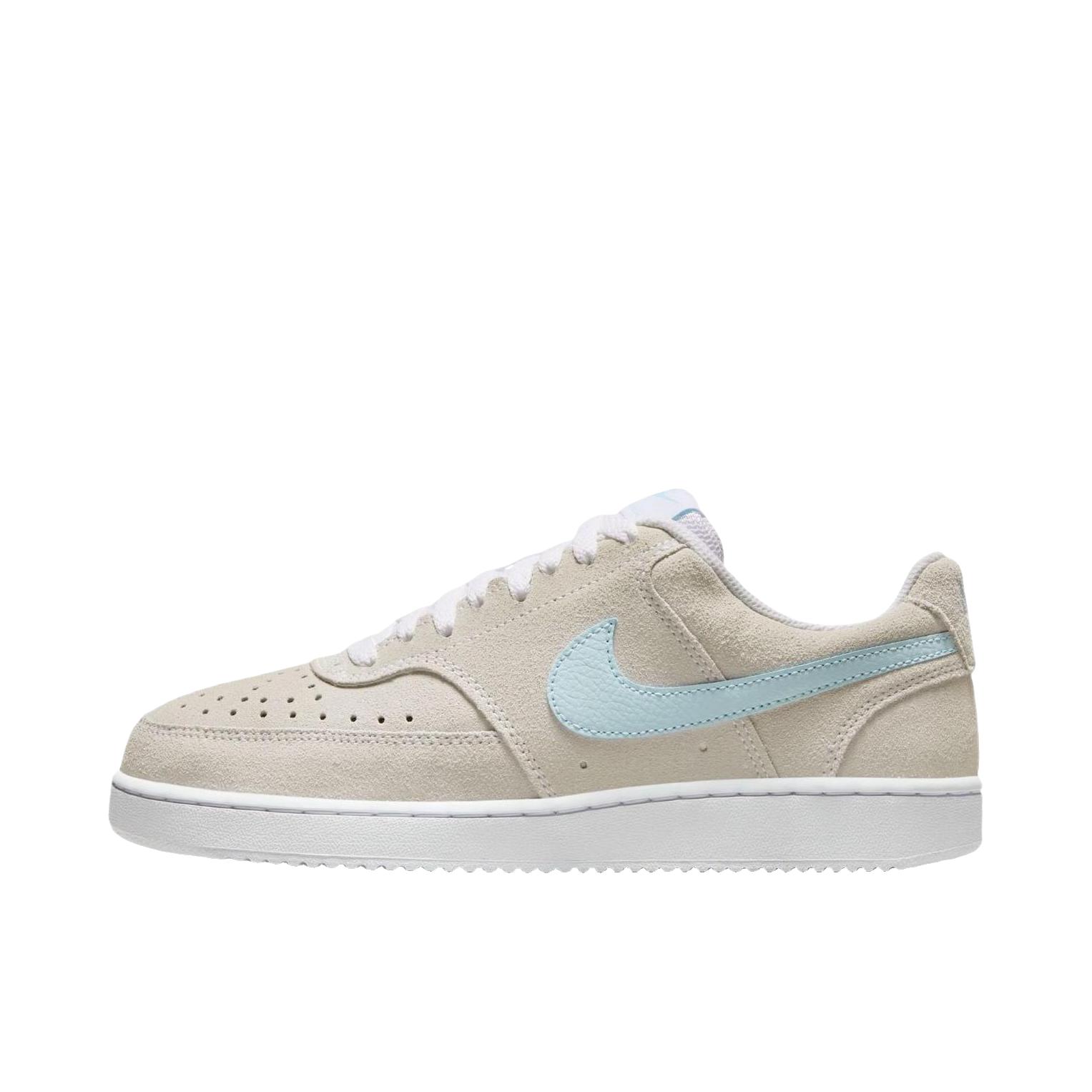 推荐商品：Nike Court Vision 板鞋 复古缓震抓地防滑轻便 女款/灰色/青色