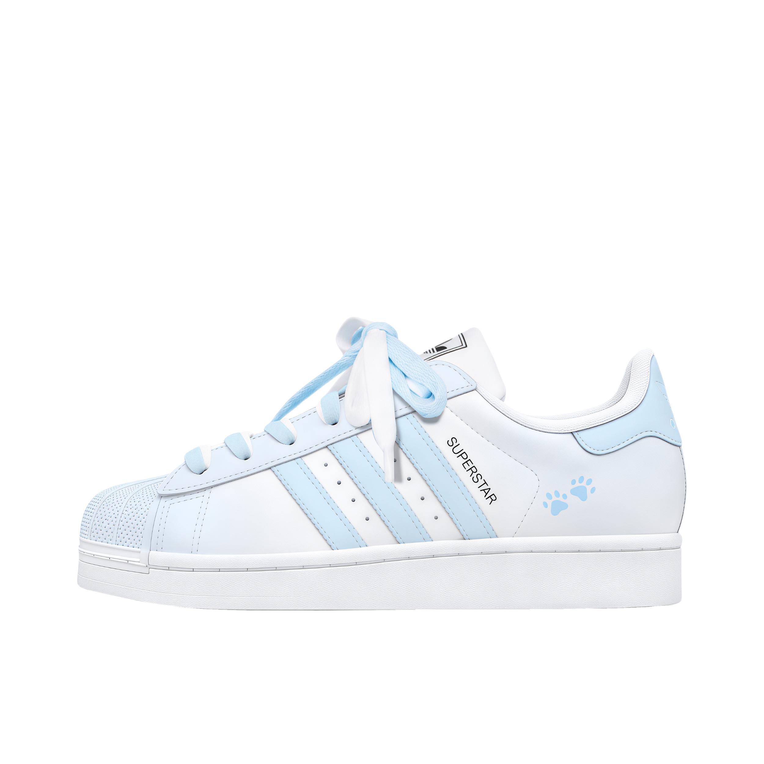 推荐商品：定制款 adidas Originals Superstar 2 板鞋 防滑减震低帮系带 海盐泡泡