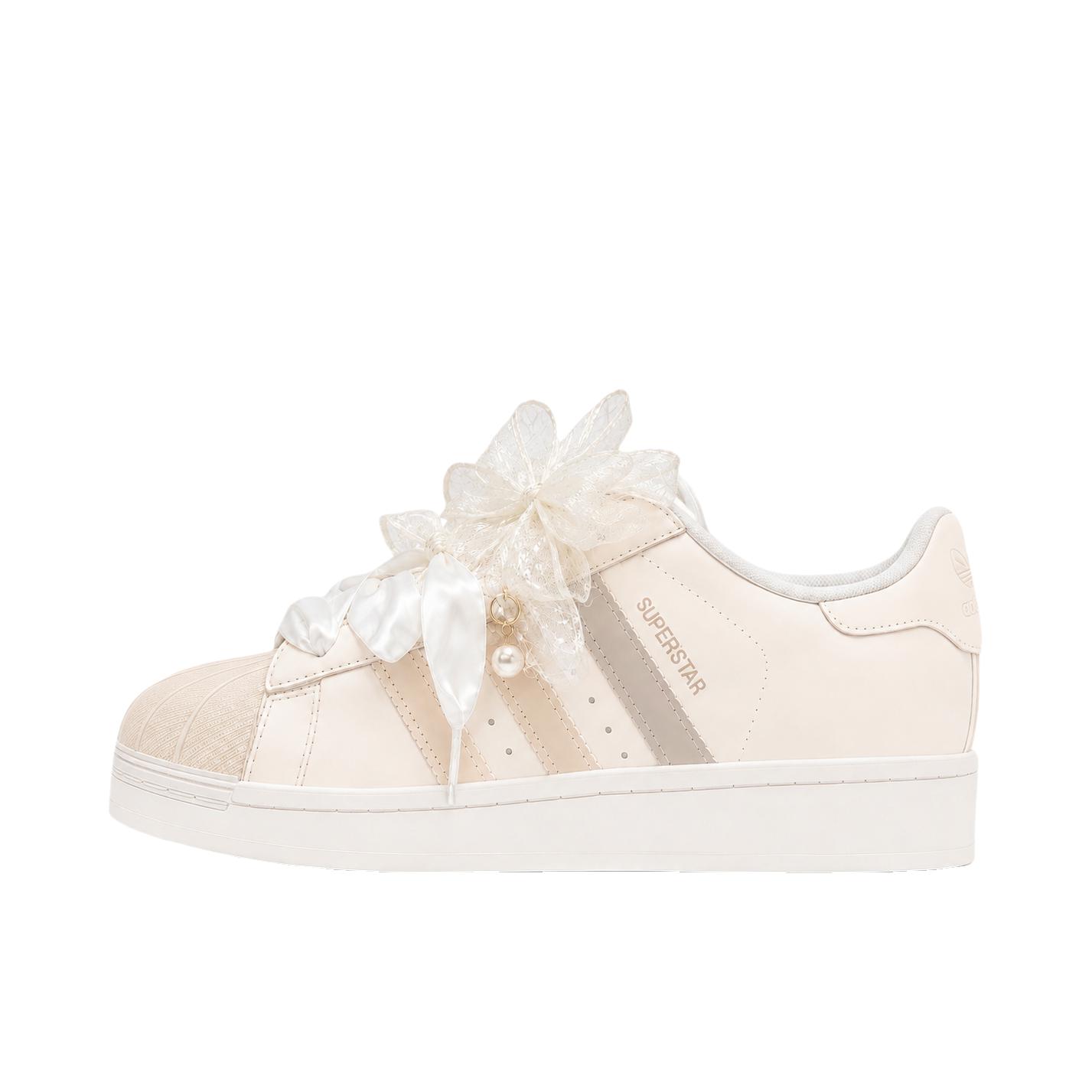 推荐商品：【定制球鞋】 adidas Originals Superstar 板鞋 防踢减震防滑耐磨百搭潮流时尚合成革贝壳头 蕾丝千金