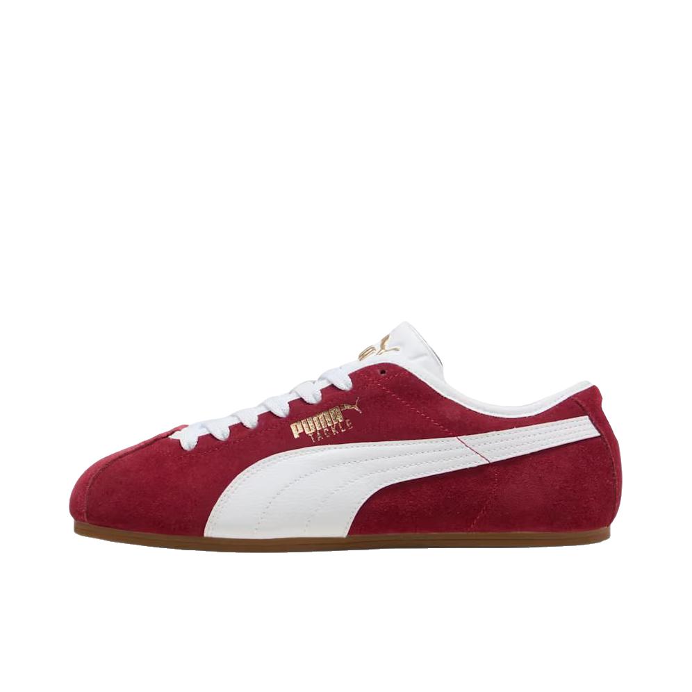 推荐商品：【张凌赫同款】 Puma/彪马 Tackle 运动休闲鞋 舒适简约复古百搭减震圆头薄底包裹性贴合 石榴红/彪马白