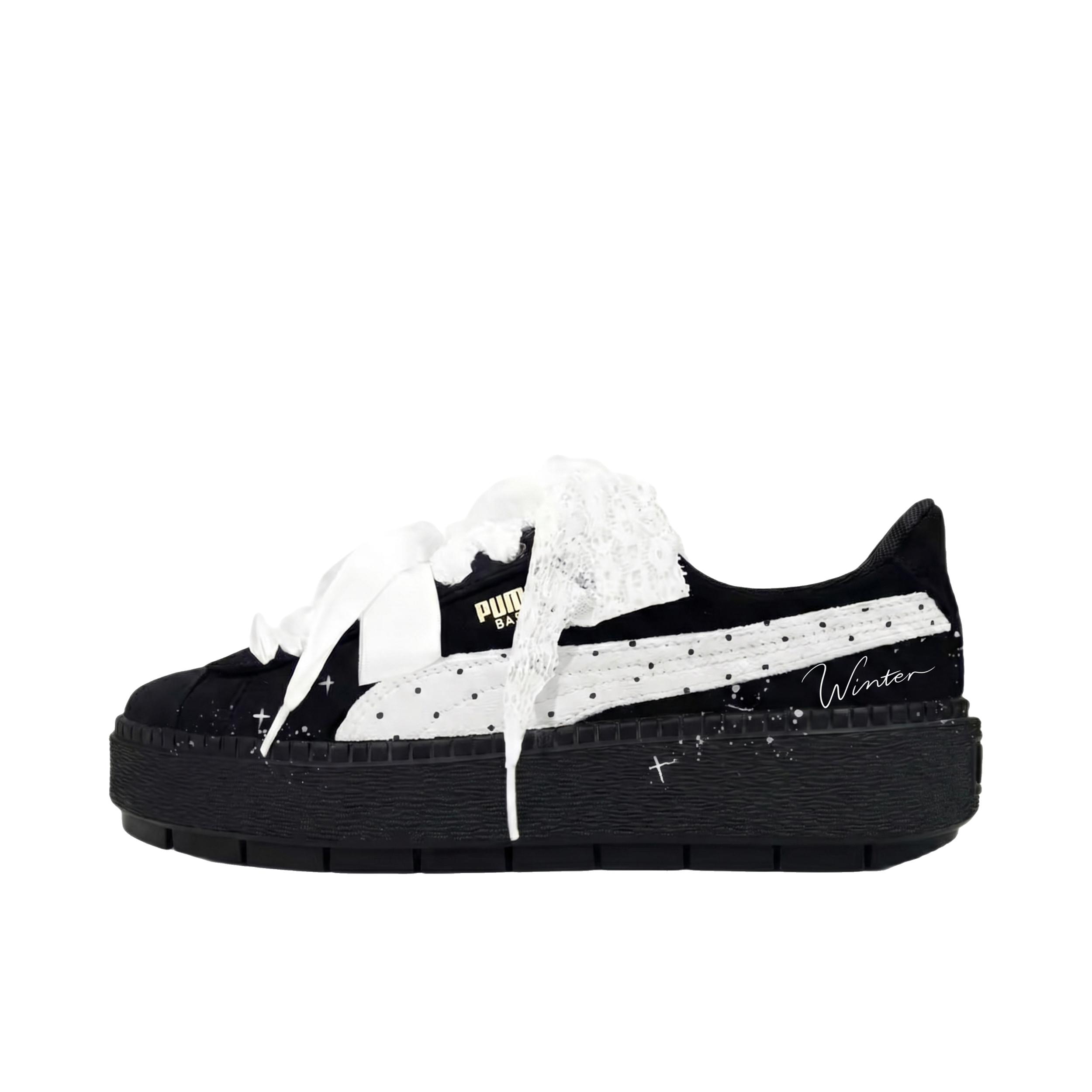 推荐商品：【定制球鞋】 Puma/彪马 Platform Trace 板鞋 可爱防滑耐磨轻便时尚百搭简约 女款/繁星冬序