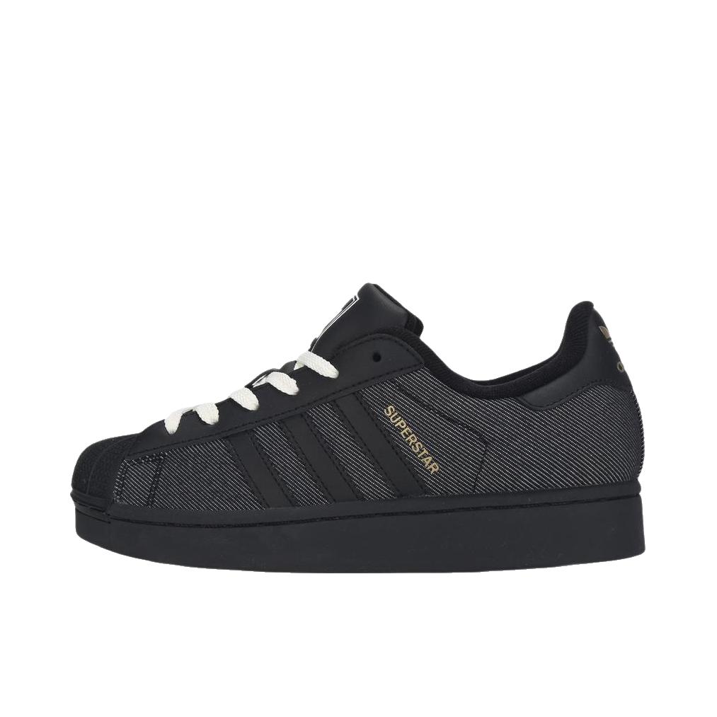 推荐商品：adidas Originals Superstar 2 板鞋 复古防滑耐磨贝壳头贴合圆头支撑 低帮/黑色/金色