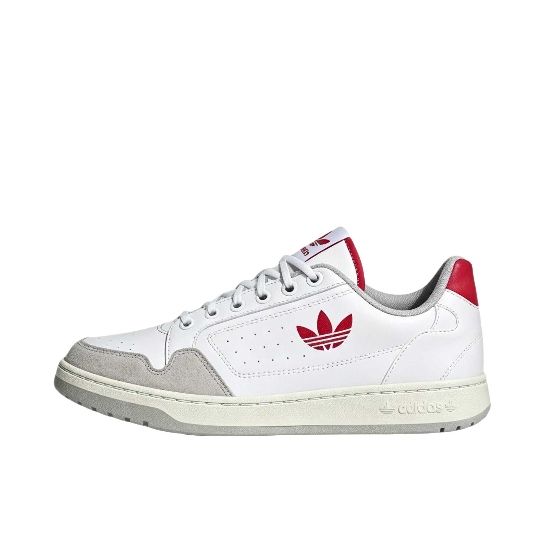 推荐商品：adidas Originals NY 90 板鞋 复古简约防滑耐磨 云白色/胜利队红/灰二