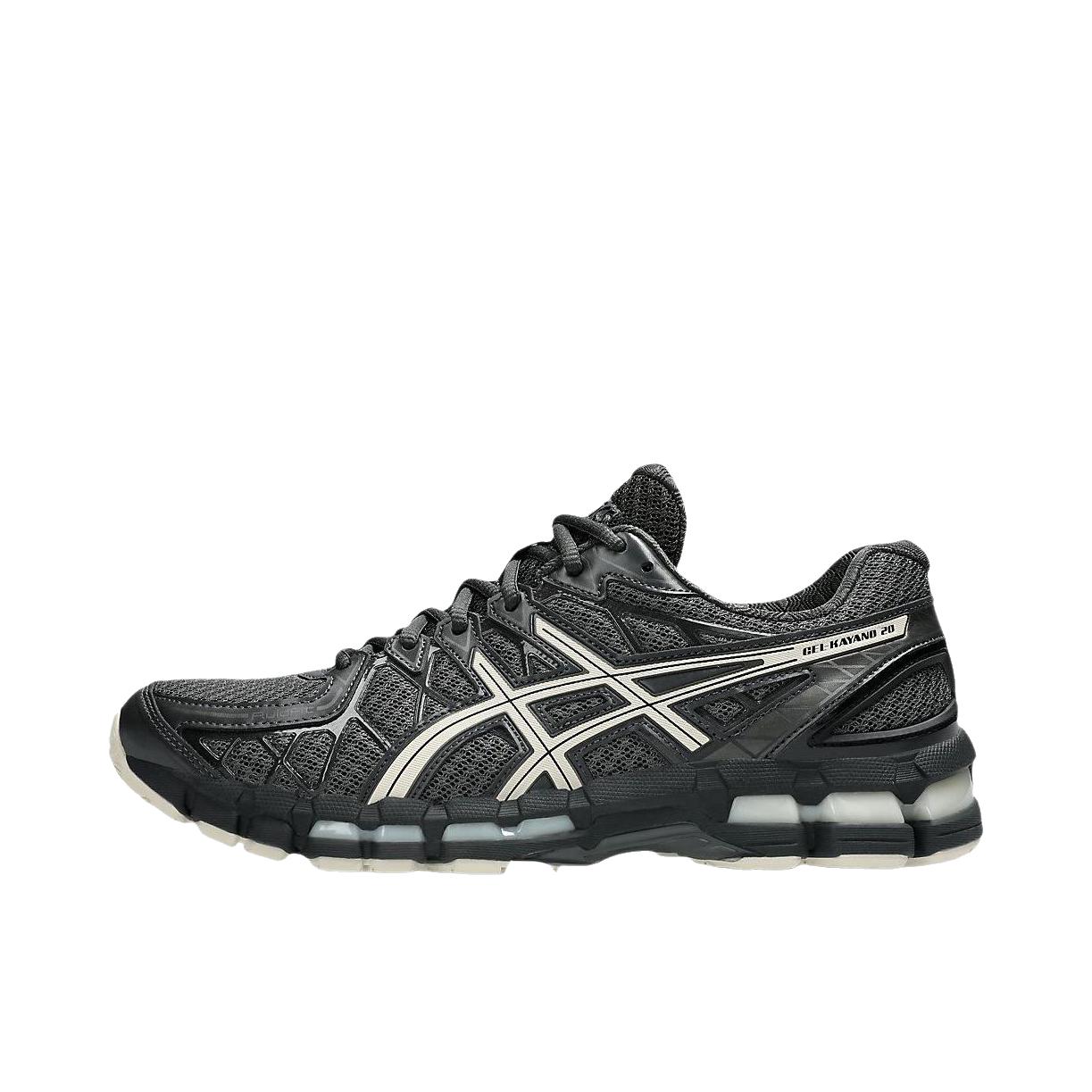 推荐商品：Asics/亚瑟士 GEL-Kayano 20 舒适减震 防滑耐磨 透气 复古 时尚潮流 轻便 网布 跑鞋 黑曜石灰/燕麦色