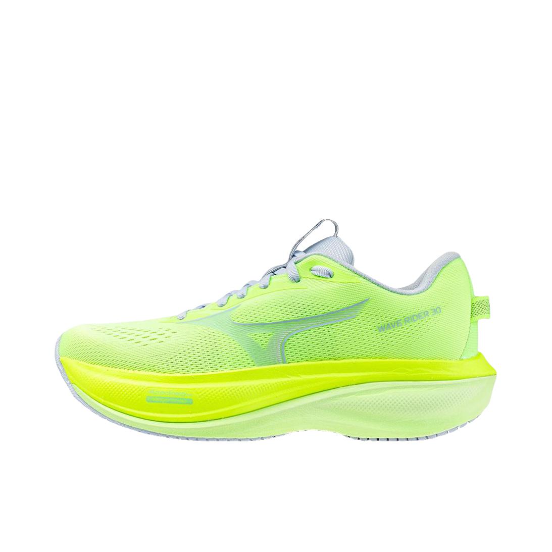 推荐商品：Mizuno/美津浓 Wave Rider 30 跑鞋 时尚舒适百搭 2E宽/女款/黄色/浅蓝色 