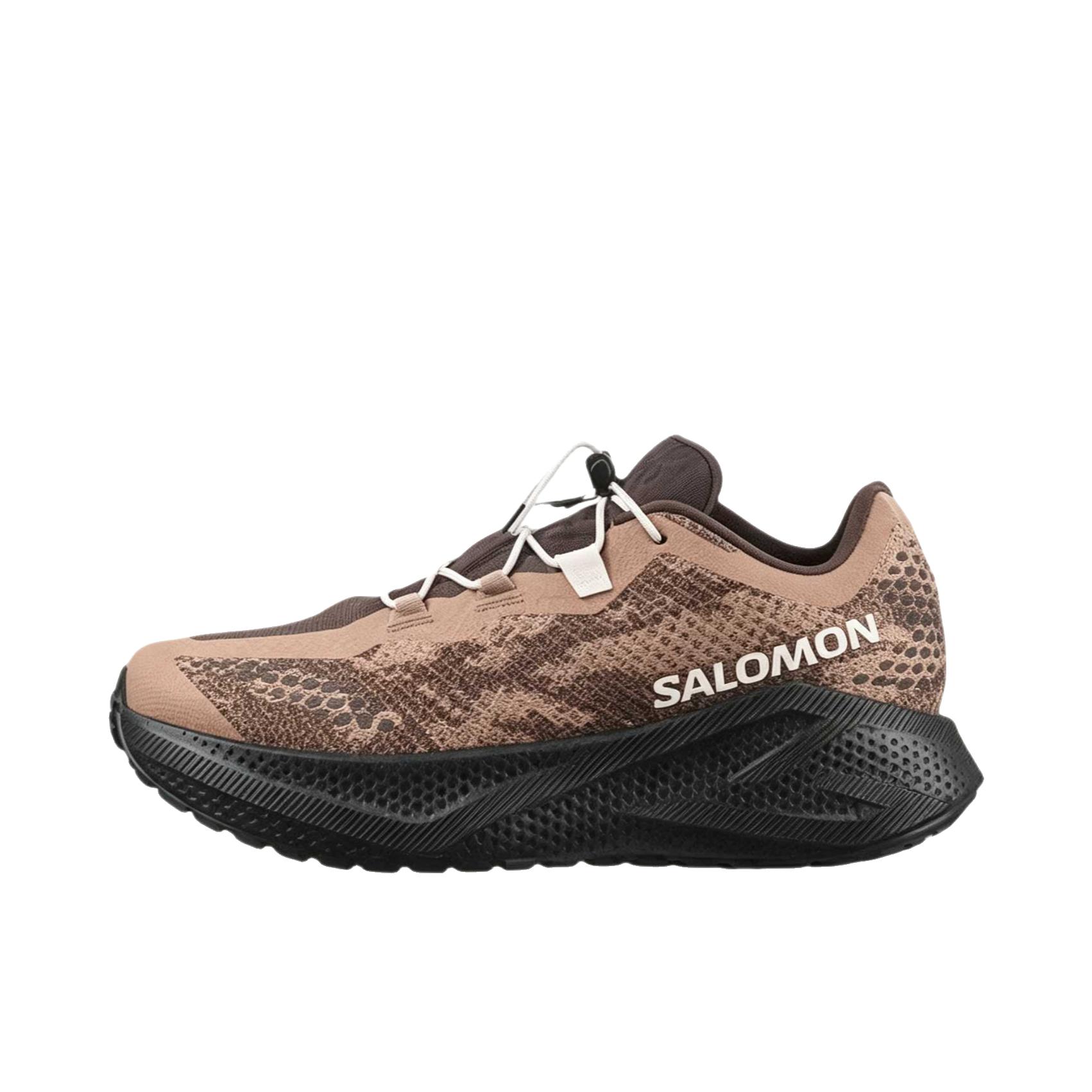 Salomon/萨洛蒙 AERO GLIDE 4 跑鞋 透气缓震跑步运动轻户外耐穿越野回弹减震包裹性贴合 布罗色/黑色/香草冰色