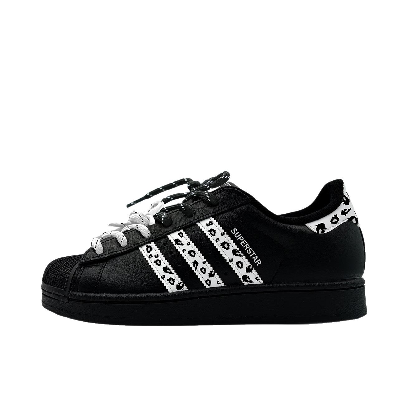 推荐商品：定制款 adidas Originals Superstar 2 板鞋 防滑减震低帮系带 豹纹