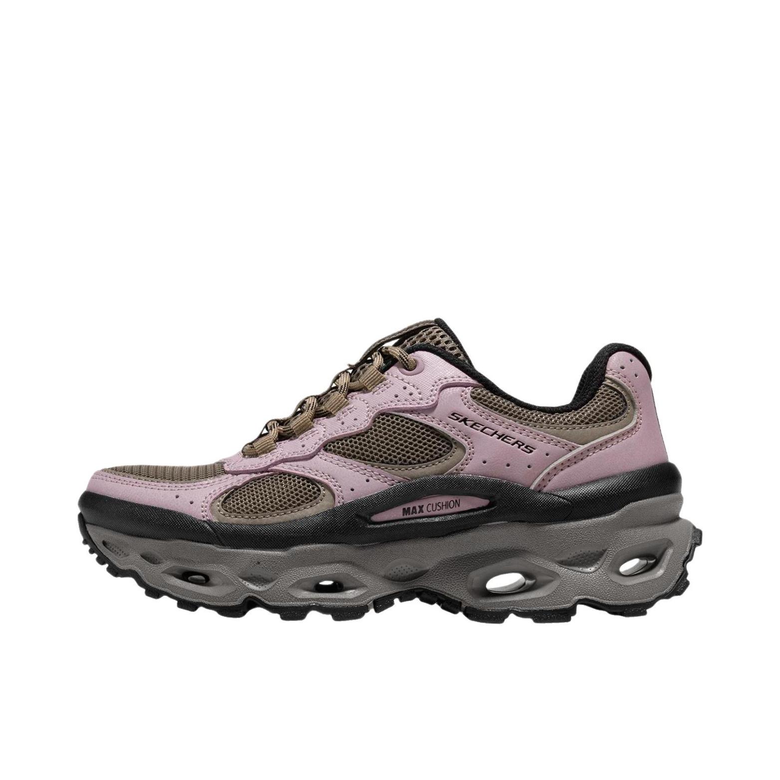 推荐商品：Skechers/斯凯奇 MAX CUSHION 徒步鞋 户外鞋 舒适减震防滑 女款/豆沙色/多彩色