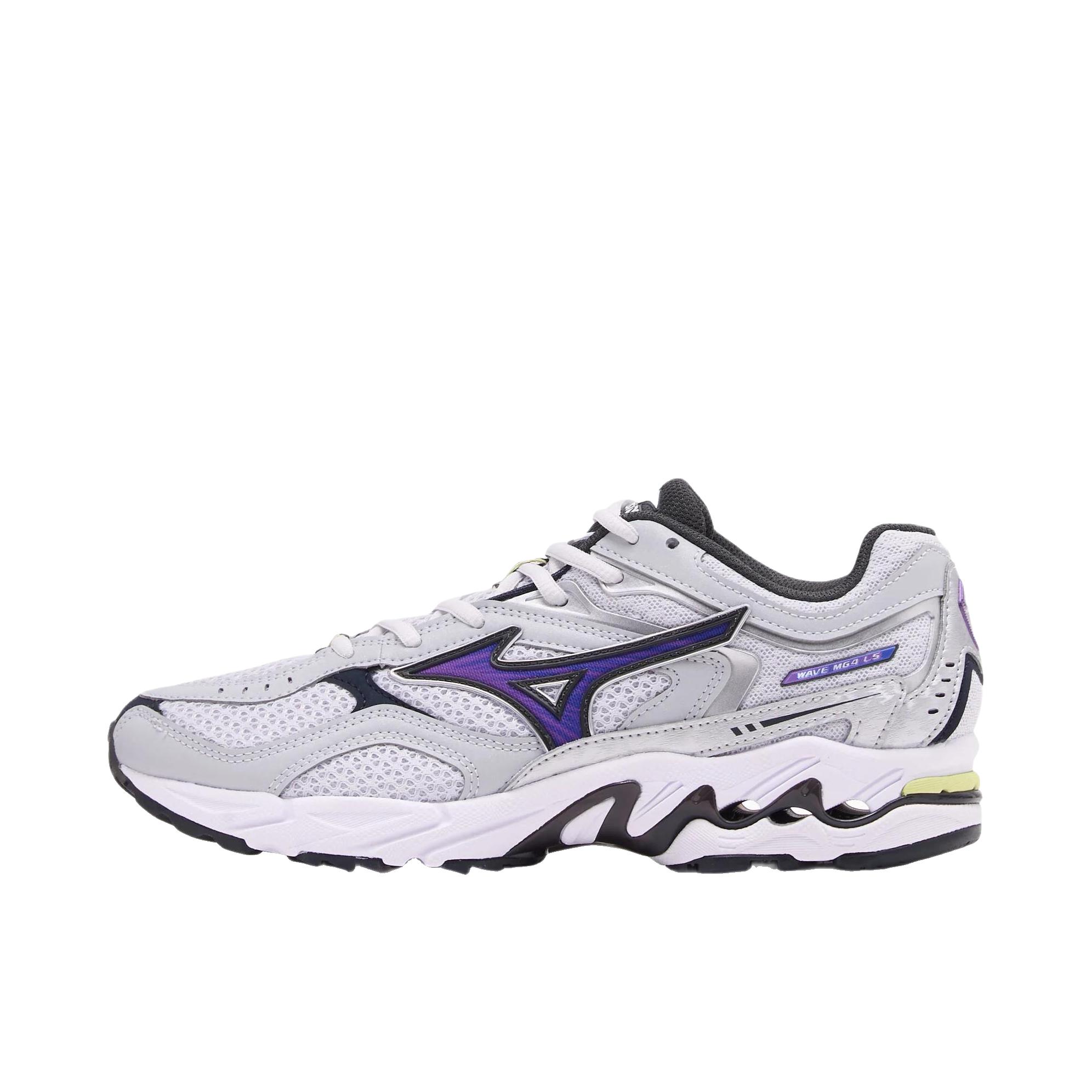 推荐商品：Mizuno/美津浓 WAVE MUSTANG LS 跑鞋 回弹舒适 白色/紫色