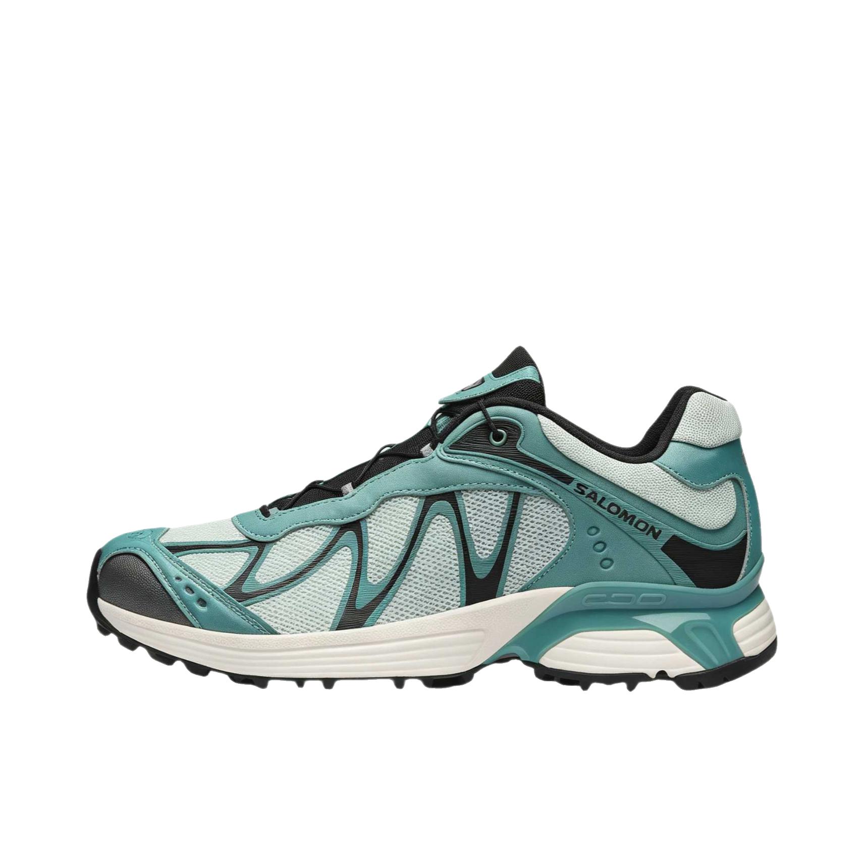 推荐商品：Salomon/萨洛蒙 XT-WHISPER VOID 鎏光系列 户外休闲鞋 减震反光圆头平跟 油蓝色/清澈水蓝色/香草冰