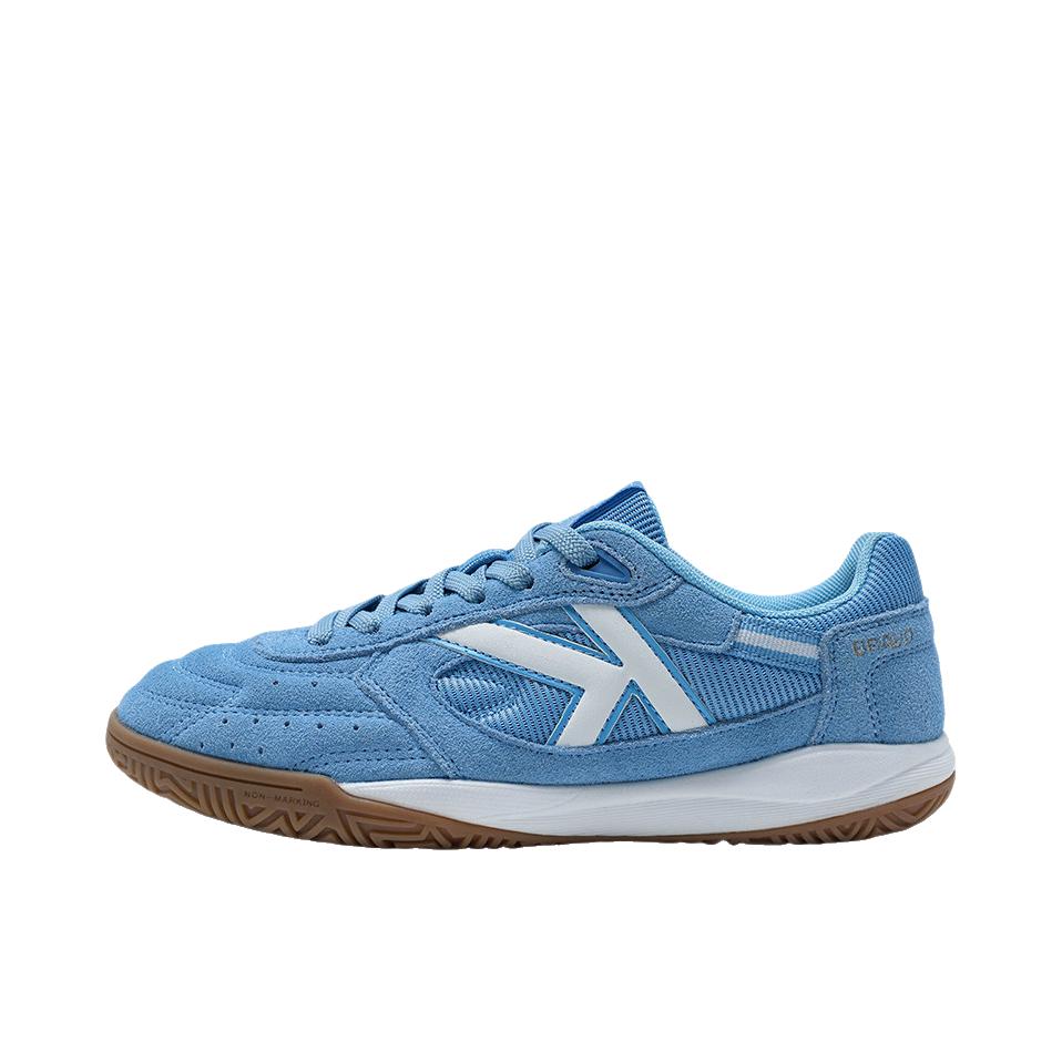 推荐商品：KELME/卡尔美 足球鞋 室内复古橡胶 9641ZX5808 天蓝色