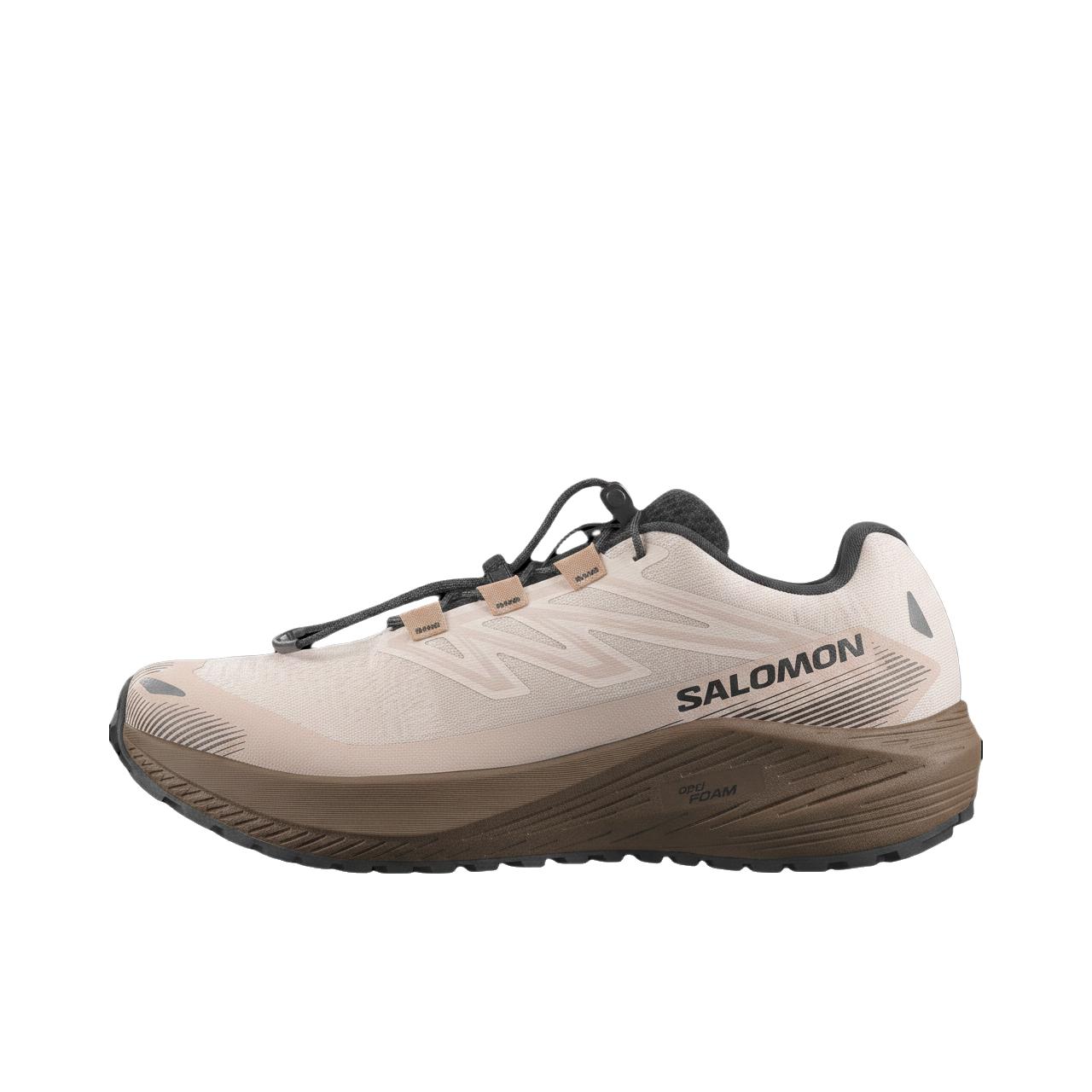 推荐商品：Salomon/萨洛蒙 Gore-Tex AERO FLOW GRVL 跑鞋 稳定织物减震 香草白/大地棕/驼棕色