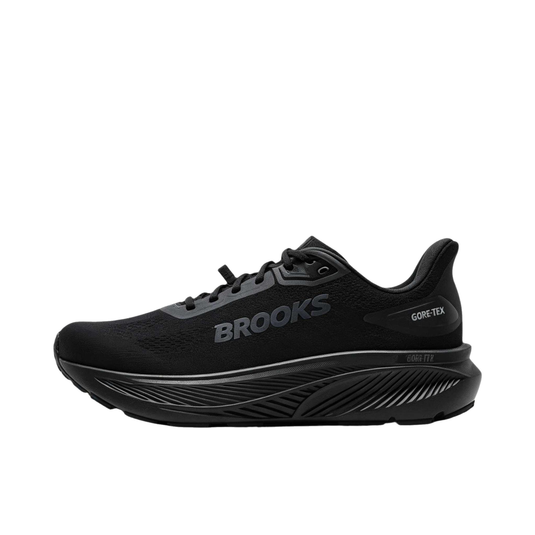 推荐商品：Brooks/布鲁克斯 Ghost 18 GTX 跑鞋 舒适系带圆头 黑色/乌木色 