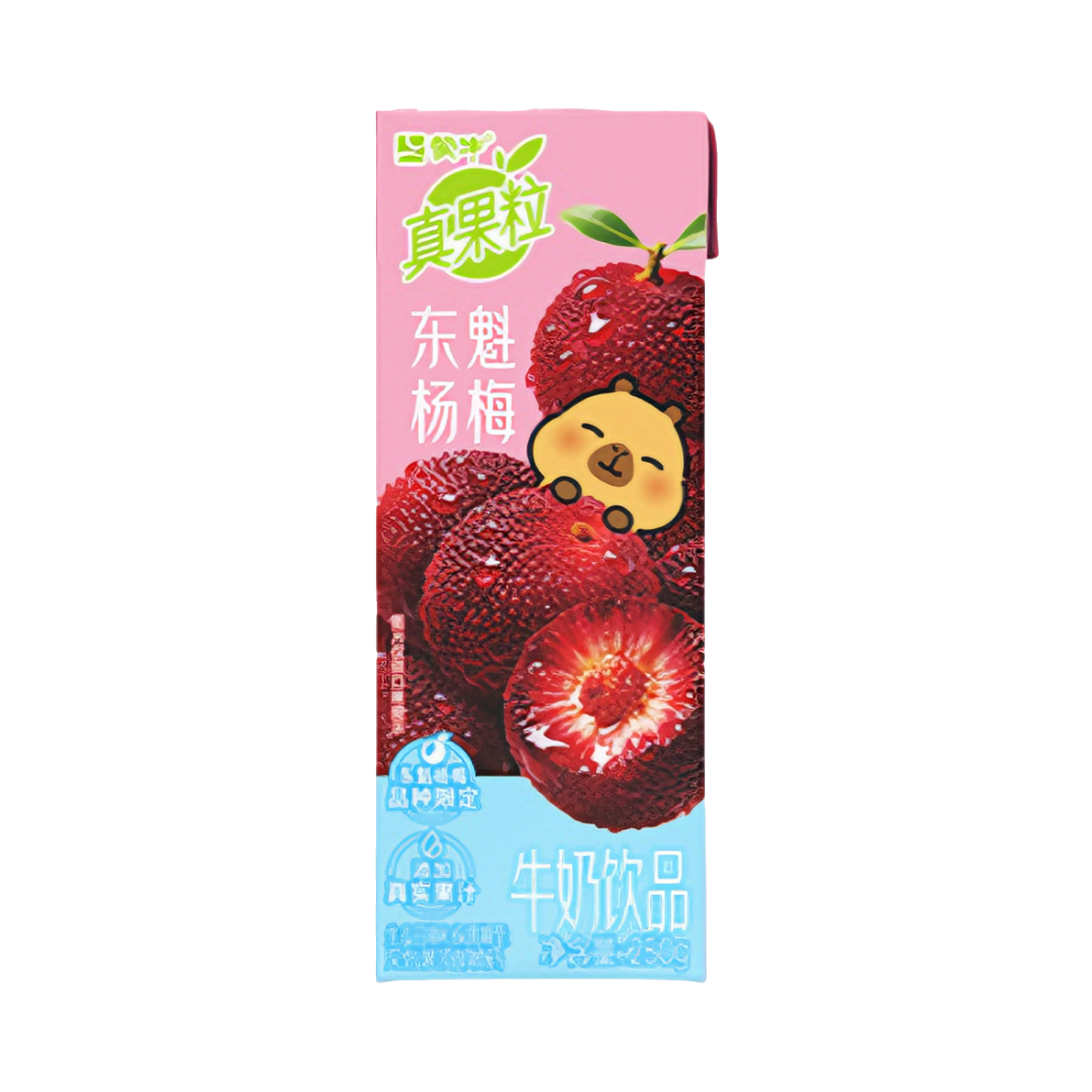 推荐商品：蒙牛 真果粒 卡皮巴拉小黄豚 东魁杨梅味 250g 牛奶饮品 盒装