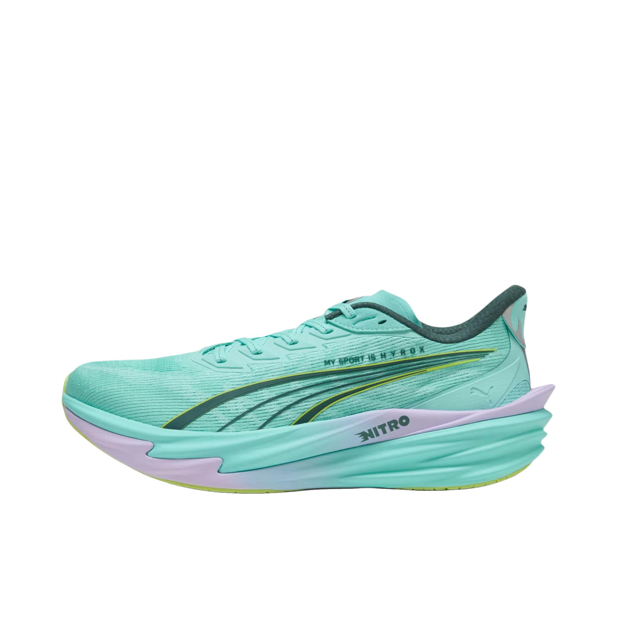 推荐商品：Puma/彪马 Deviate Nitro 4 彪破4 跑鞋 舒适缓震防滑贴合回弹长距离氮气科技日常跑轻便竞速  HYROX联名款/浓郁薄荷绿/浅薰衣草紫 