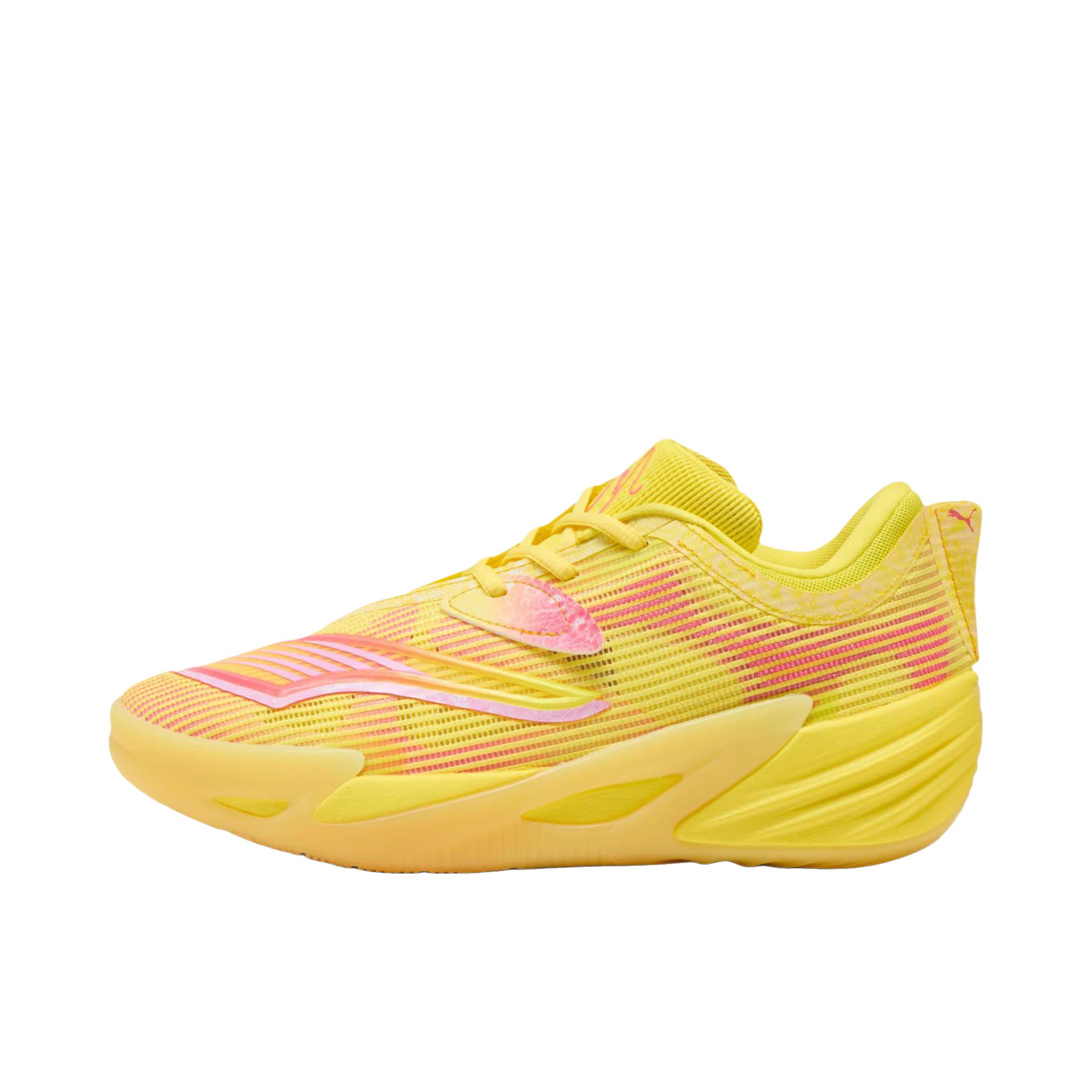 推荐商品：Puma/彪马 ALL PRO NITRO 2 篮球鞋 抗扭轻量百搭耐磨低帮系带 黄色/粉色