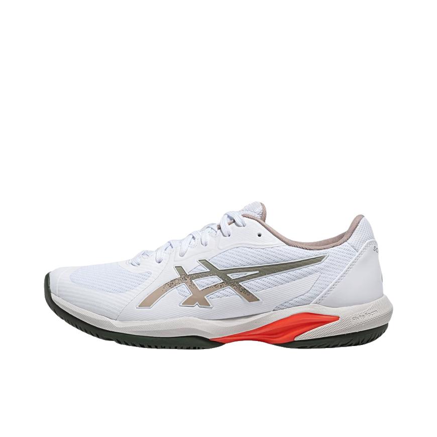 推荐商品：Asics/亚瑟士 Solution Swift FF 2 舒适减震 防滑耐磨 低帮 平跟 网面透气 网球鞋 白色/复古卡其色