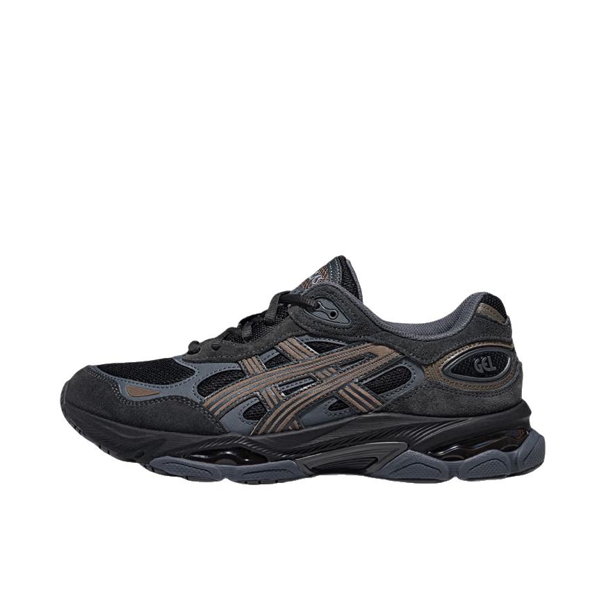 推荐商品：Asics/亚瑟士 Gel-NYC 2.0 跑鞋 圆头系带厚底支撑 黑色/灰色