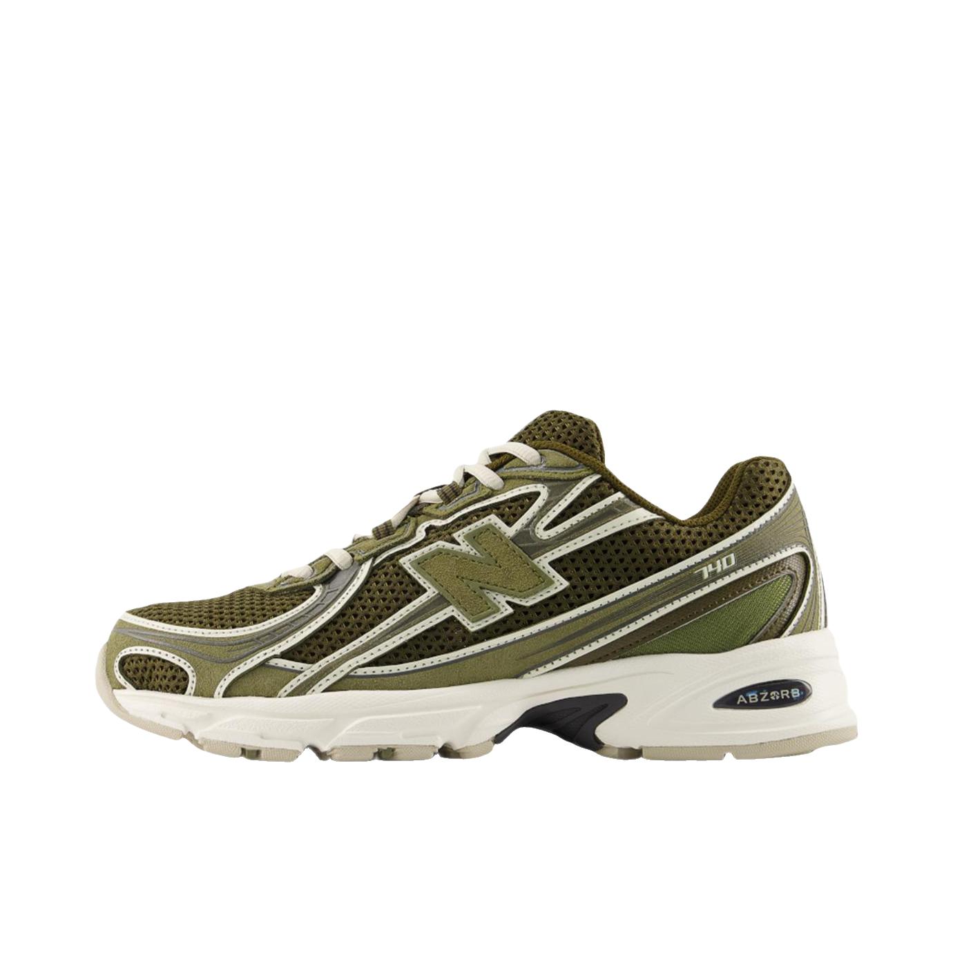 推荐商品：New Balance 740 跑鞋 增高防滑耐磨透气低帮系带拼接圆头千禧风贴合支撑耐穿 D宽/绿色/棕色