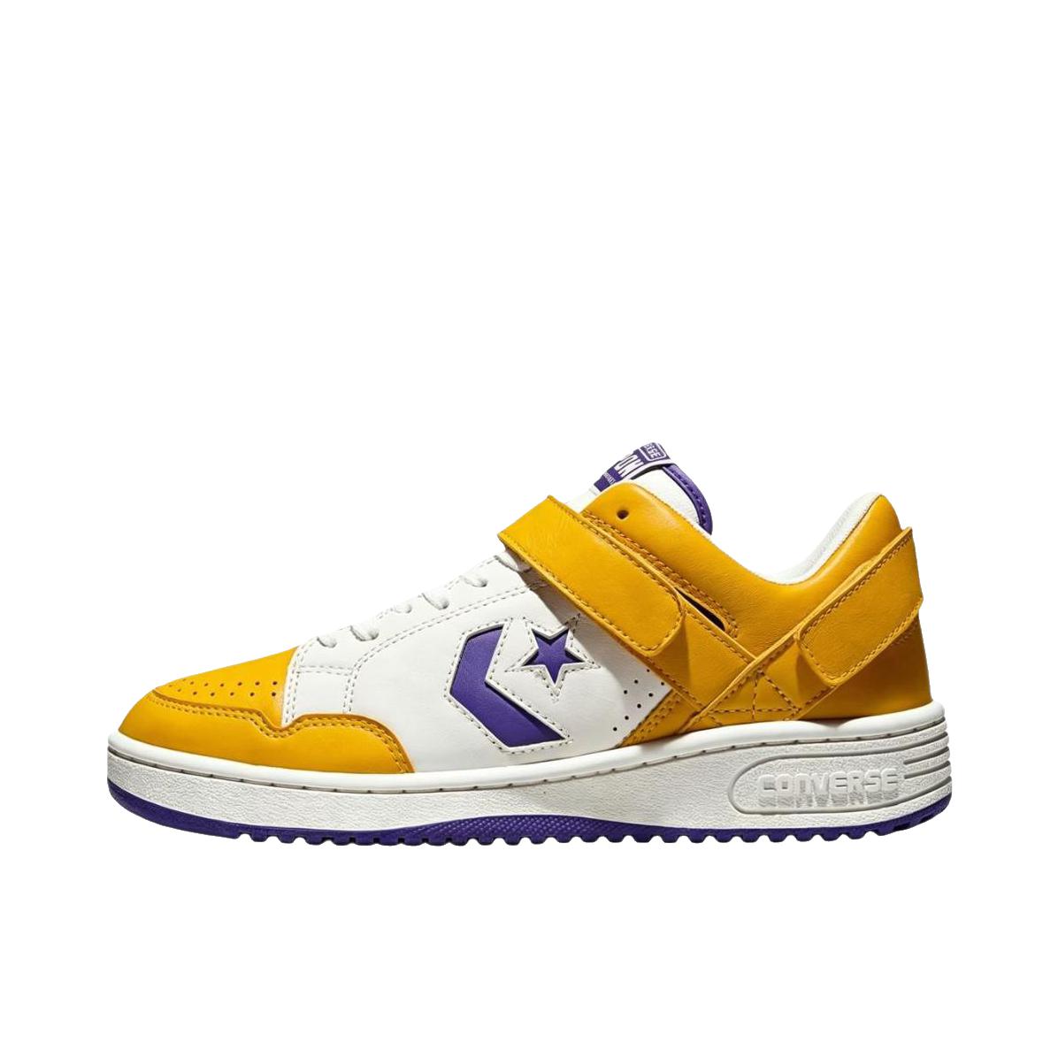 推荐商品：Converse/匡威 Weapon 板鞋 星箭标潮流经典复古拼接防滑耐磨减震透气支撑包裹性 ENGINEERED GARMENTS联名款/白色/黄色/紫色
