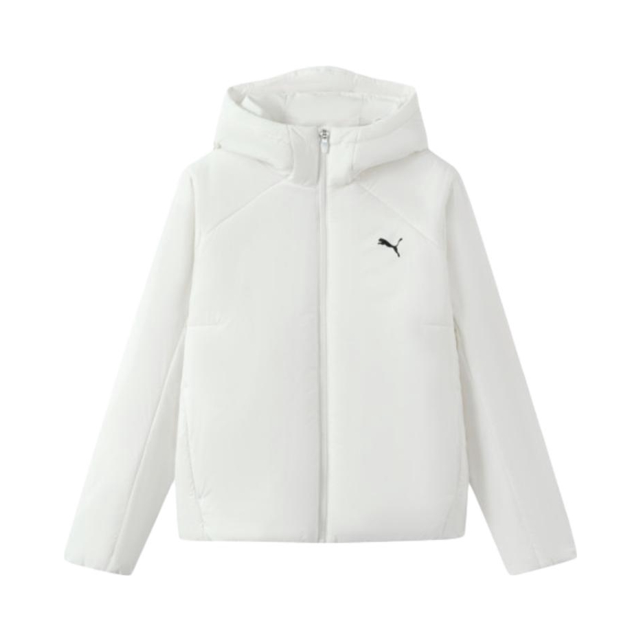 推荐商品：Puma/彪马童装 防风保暖拉链梭织长袖棉服 中大童 353926106201 本白